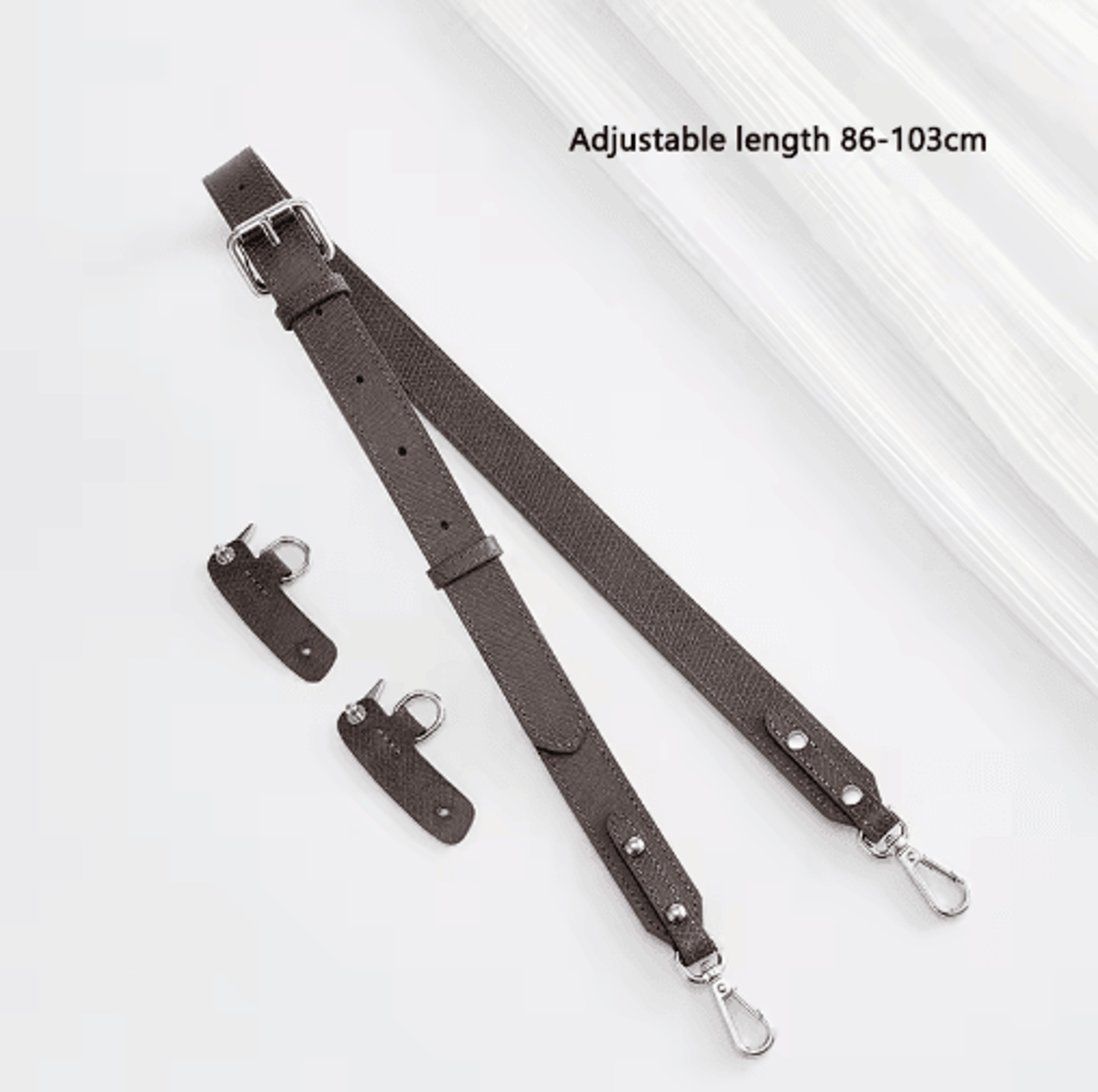 Leather Replacement Crossbody Strap For Longchamp Mini Bag No Punch Adjustable Shoulder Strap 11