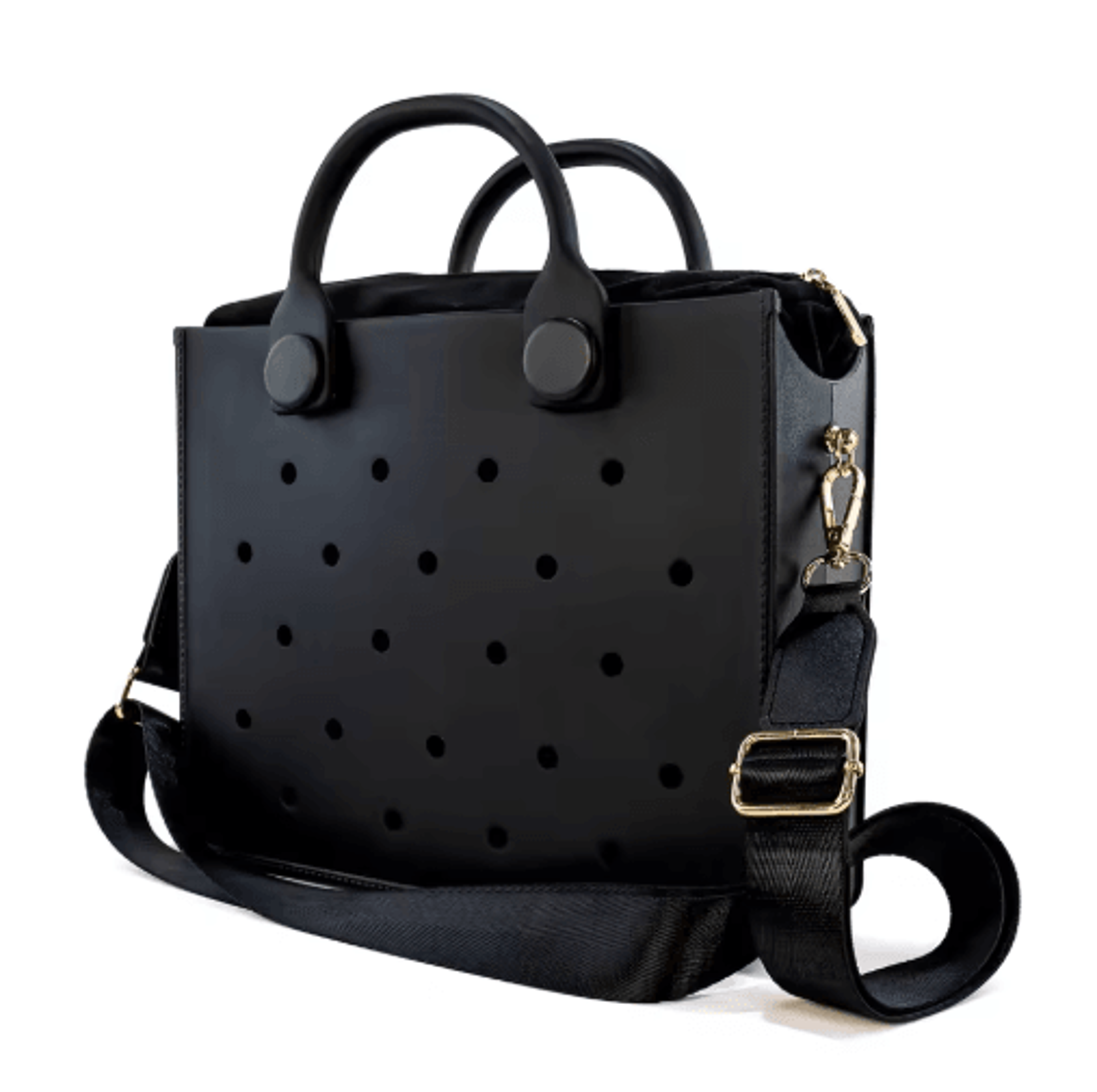 EVA Waterproof Tote Shoulder Bag For Women Large Casual Beach Handbag With Charm Holes 12