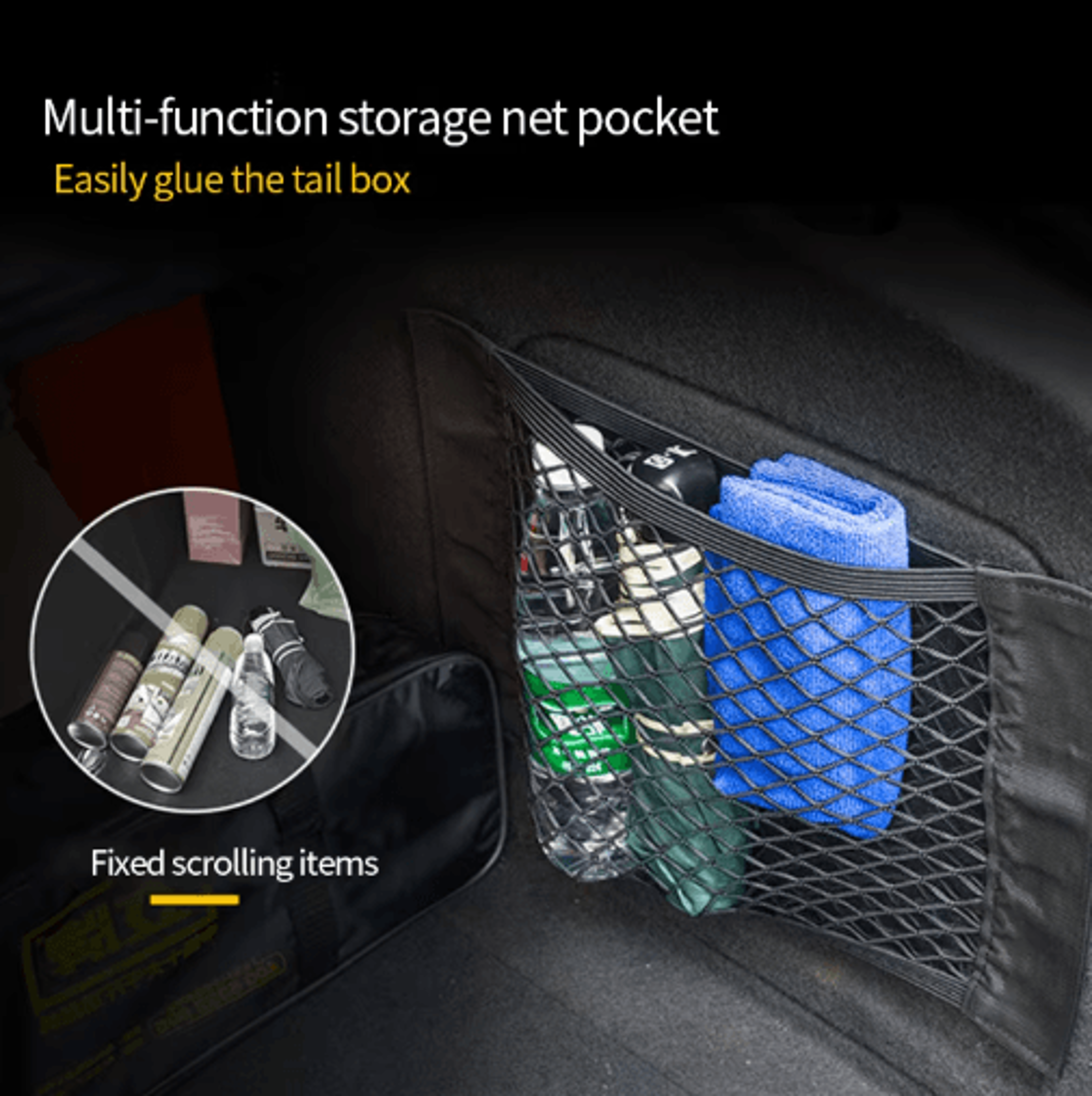 Elastic Car Trunk Storage Net Organizer  Nylon Mesh Luggage Holder For SUV  Sedan 0