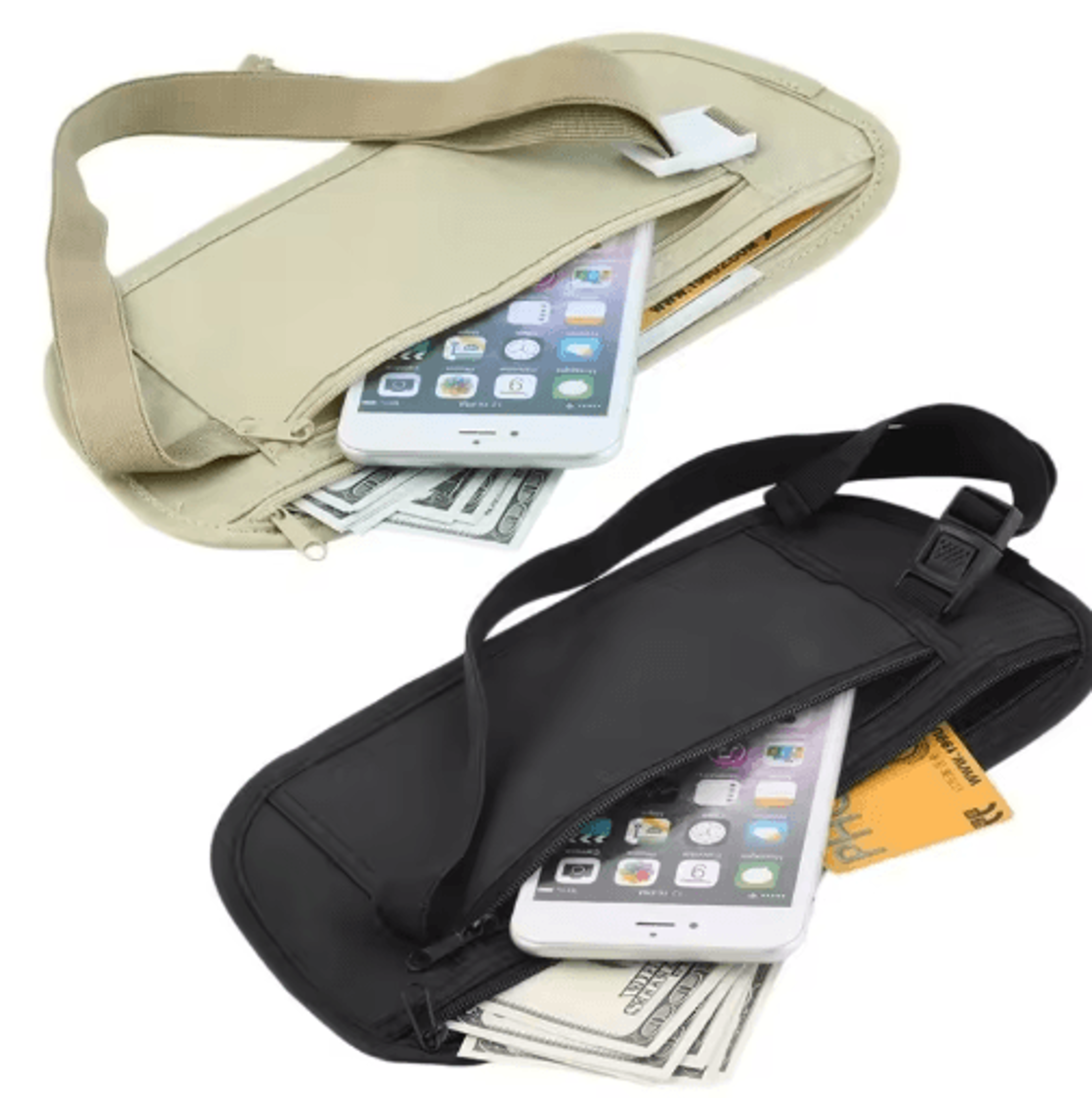 Invisible Travel Waist Pack  Hidden Security Wallet Money Belt For Passport  Cash 0