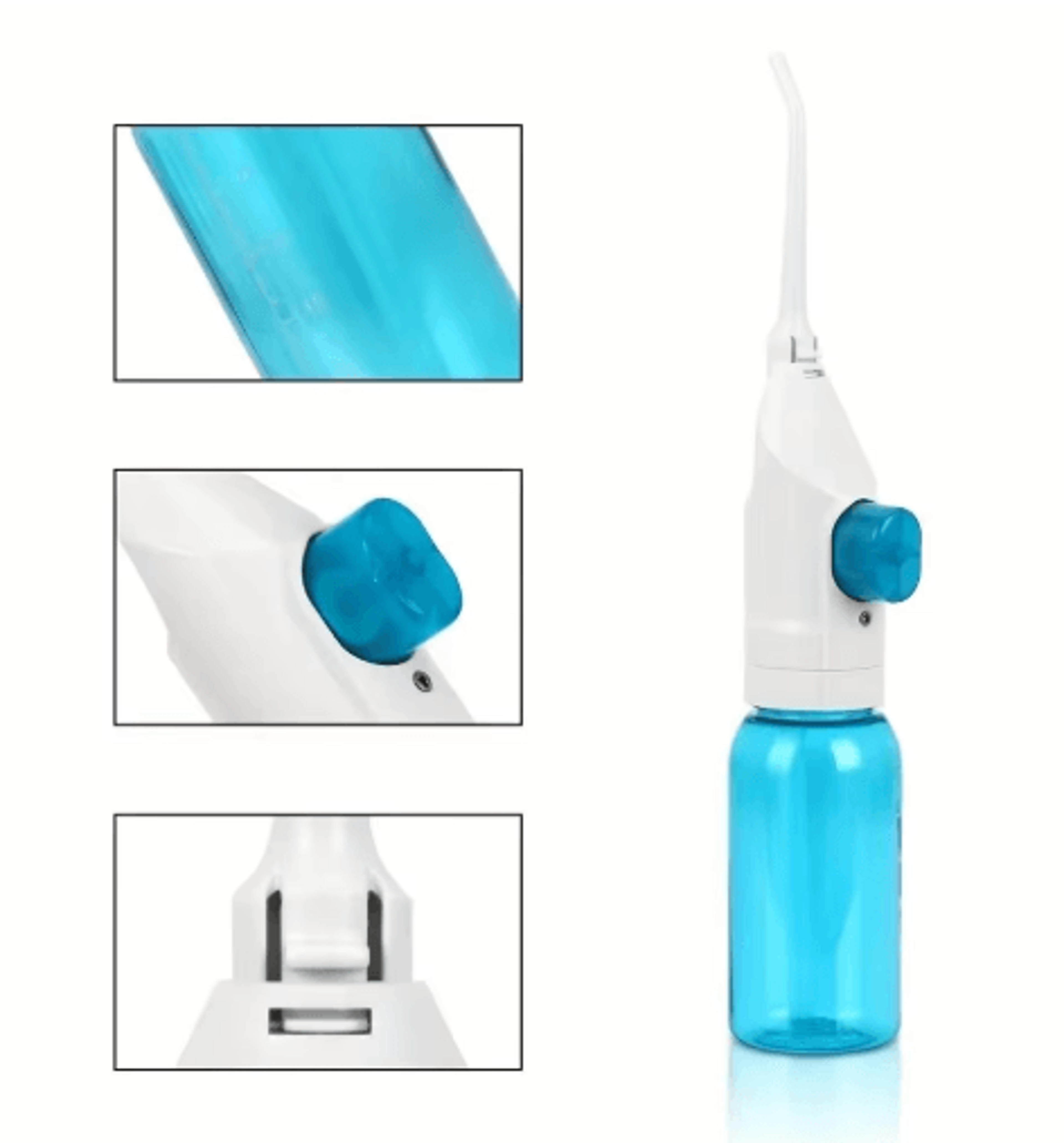 Portable HighPressure Oral Irrigator  Manual Water Dental Flosser Tooth Cleaner 5