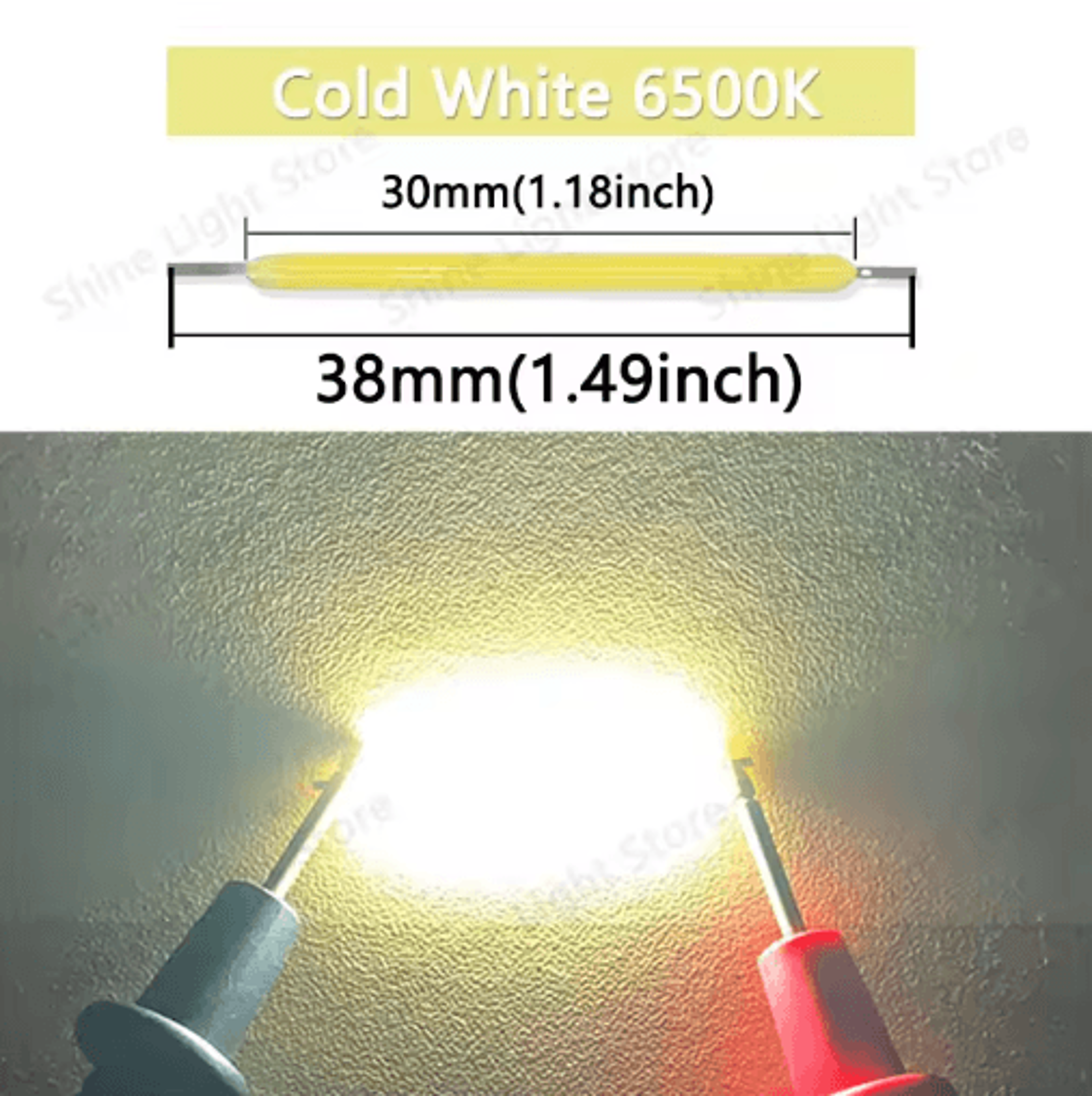 LumiString 3V COB LED Filament 38mm For DIY  Decorative Lighting 101200pcs 8