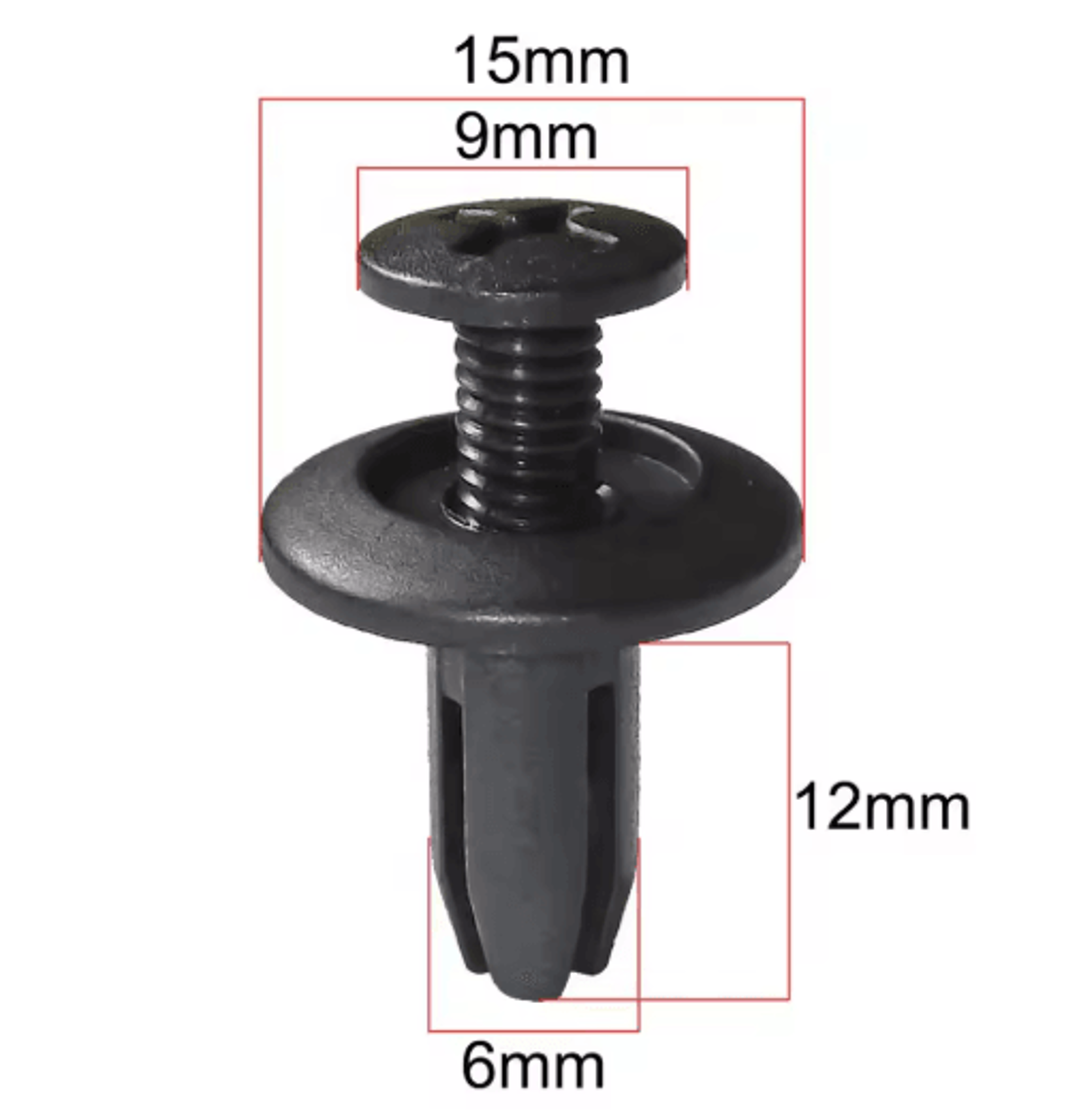 AutoLock 6mm Push Type Plastic Rivet Fastener Clips For Toyota 10 To 50pcs 8