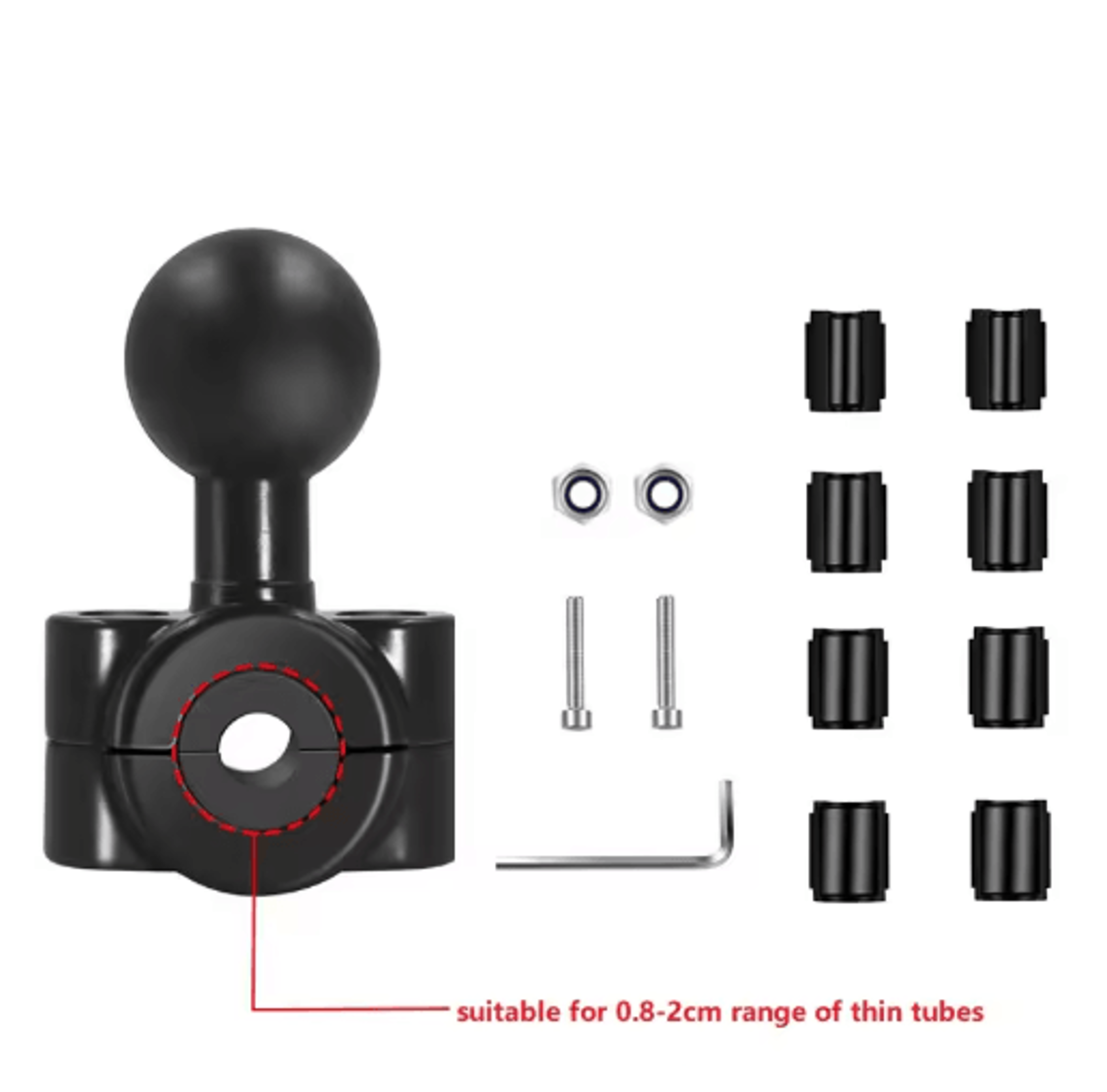 FlexRide 1Inch Ball Head GPS  Camera Mount With 10mm Base 10
