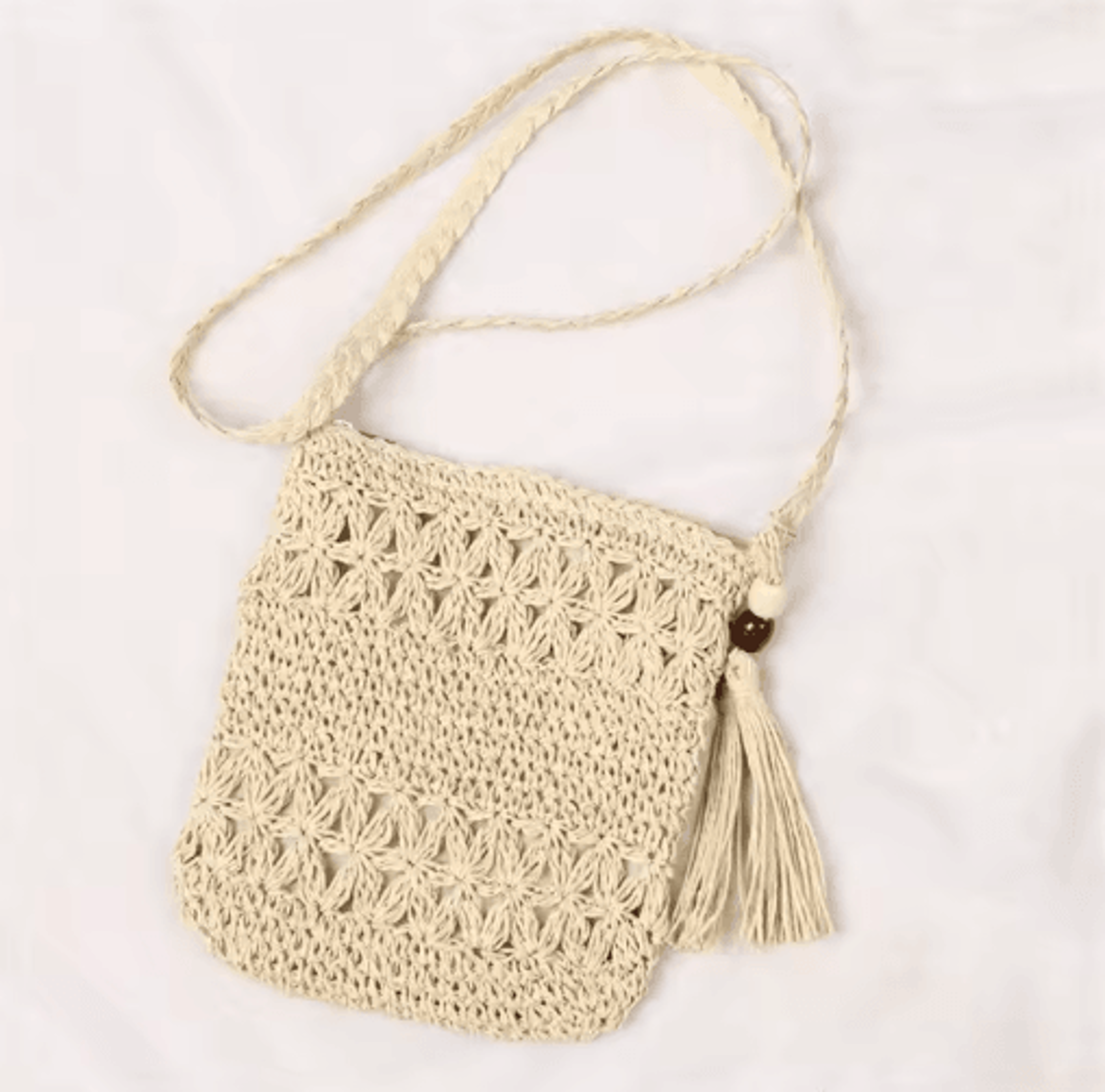 Solara HalfMoon Straw Crossbody Bag  Handmade Summer Rattan Handbag 2