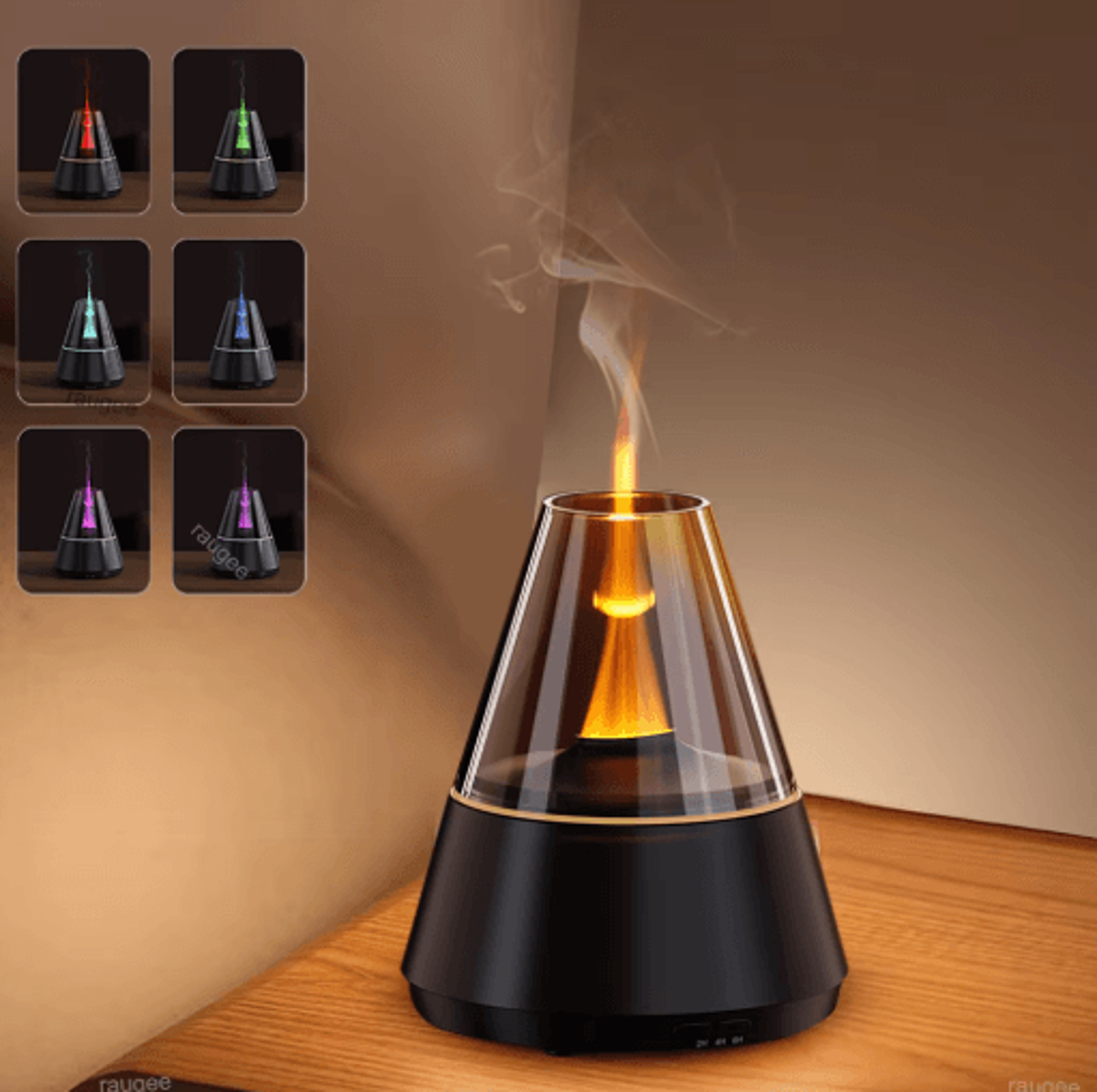 MistGlow USB Mini Air Humidifier And Aroma Essential Oil Diffuser With Night Light 0