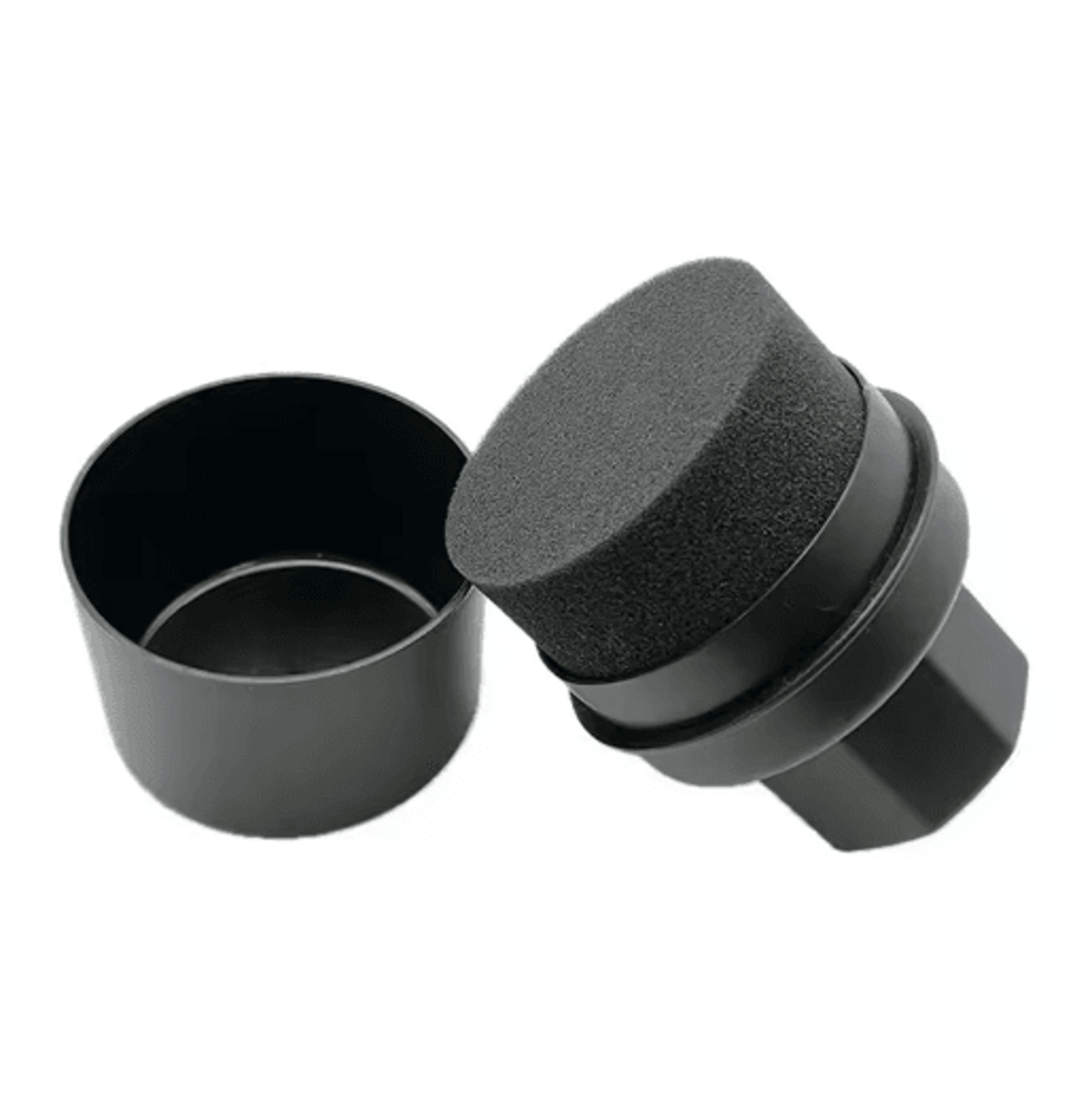 Curved Car Tire Waxing Sponge Applicator With Protective Lid 6