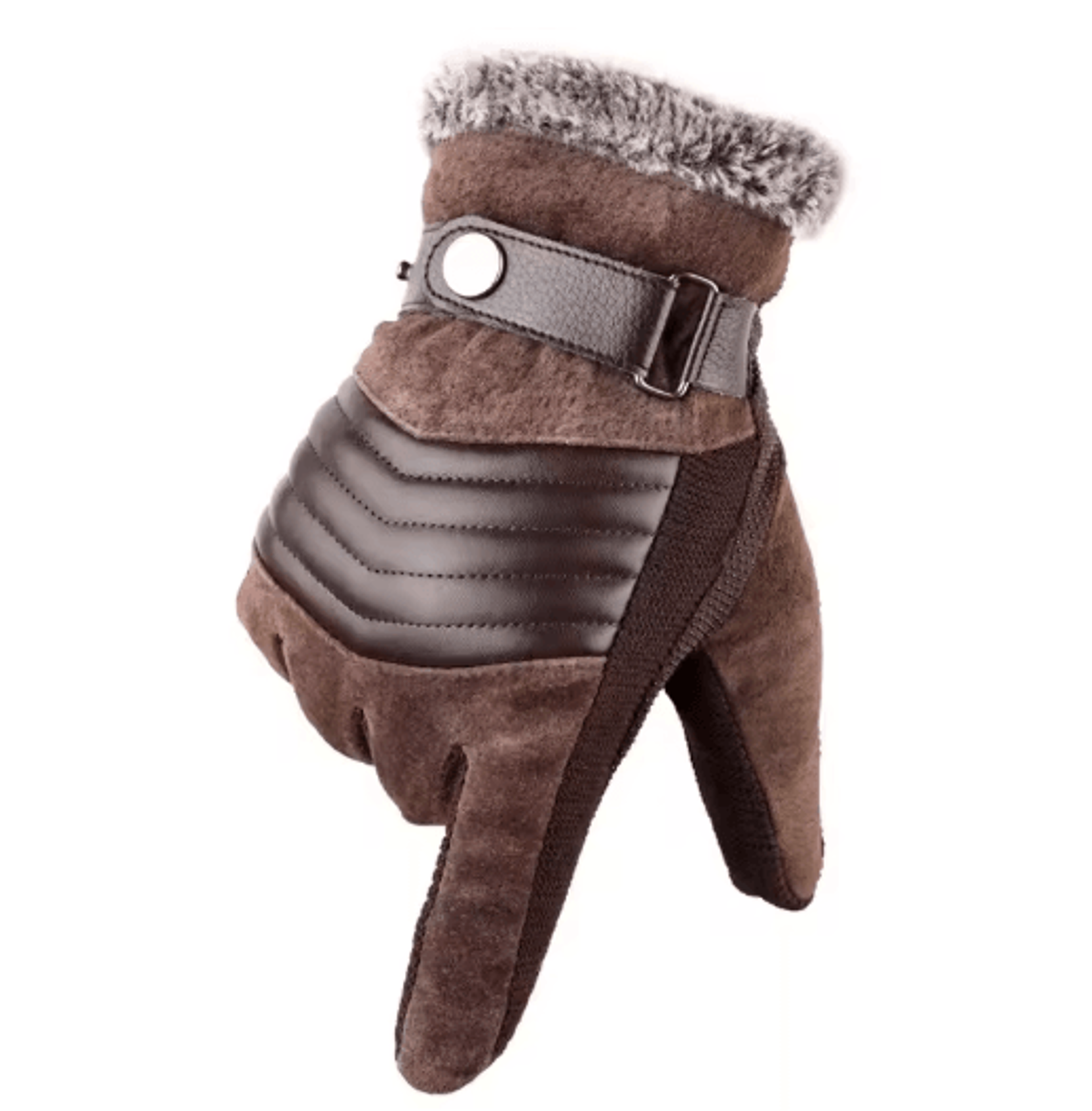 Touch Screen Winter Gloves For Men Genuine Leather Full Finger Warm Outdoor Gloves 7