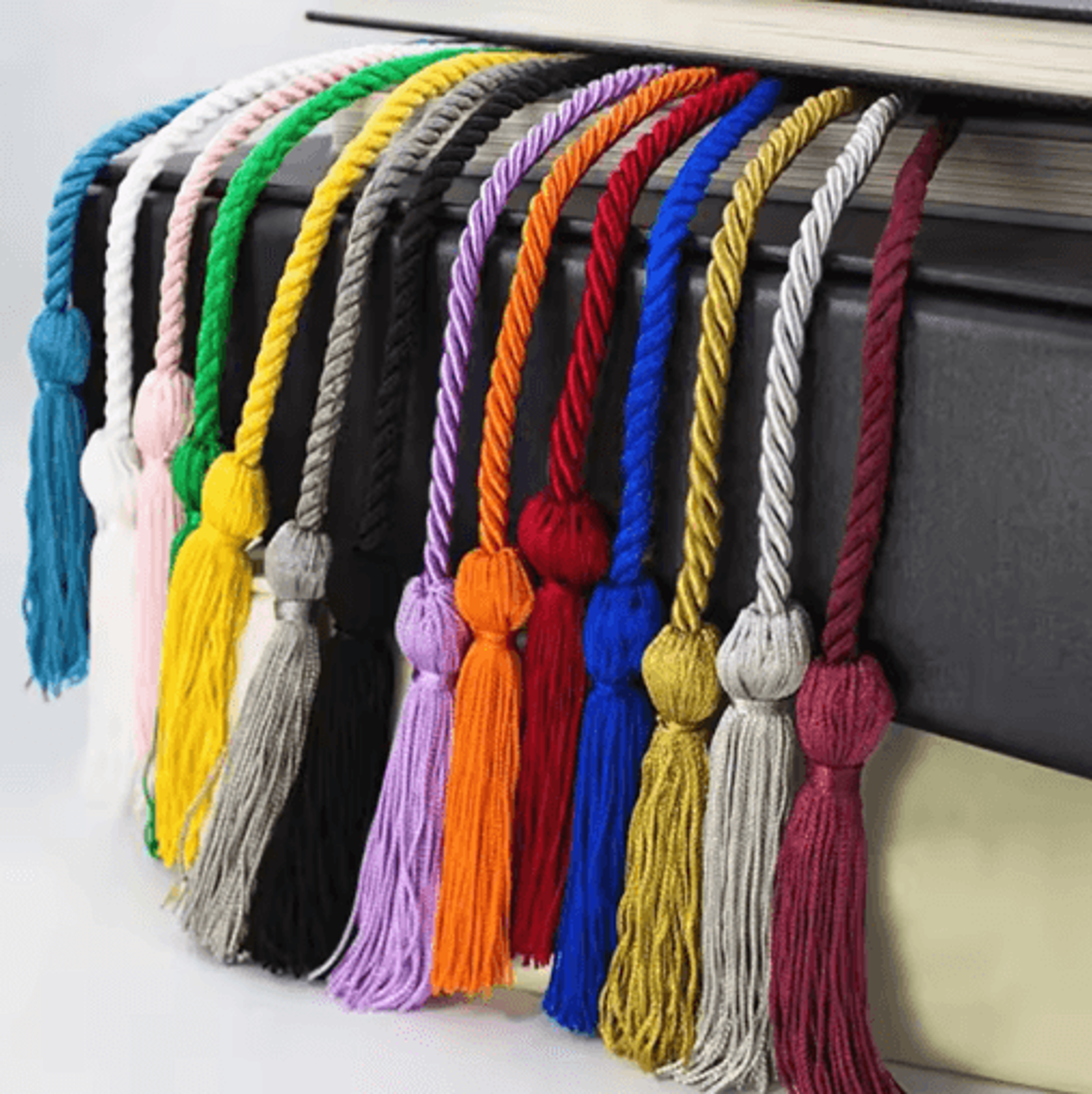 graduation honor cords braided tassel rope for bachelor gown 1 yo 2pcs