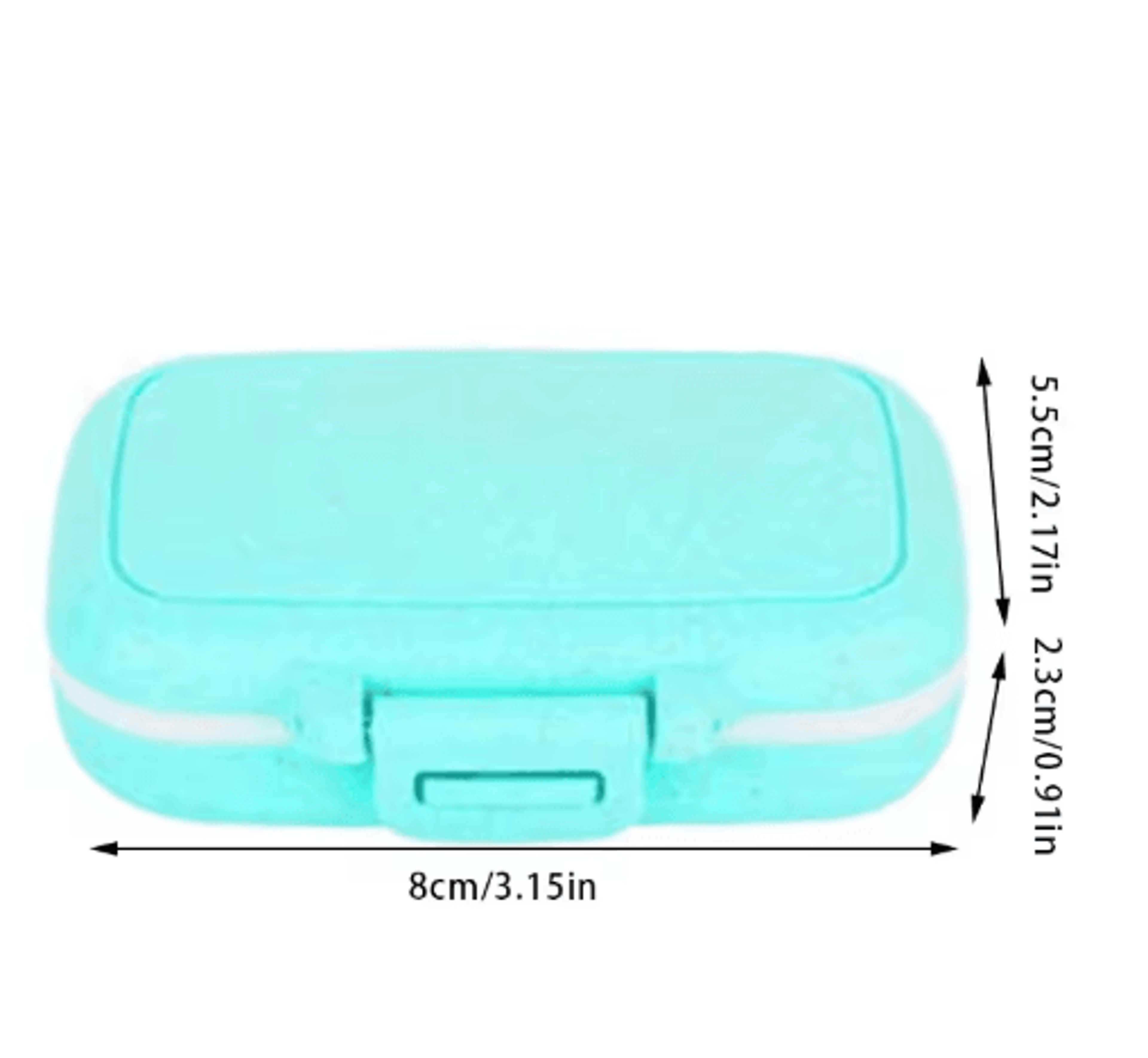 Mini Portable Pill Organizer Case 3 Grid Weekly Medicine Storage Box 4
