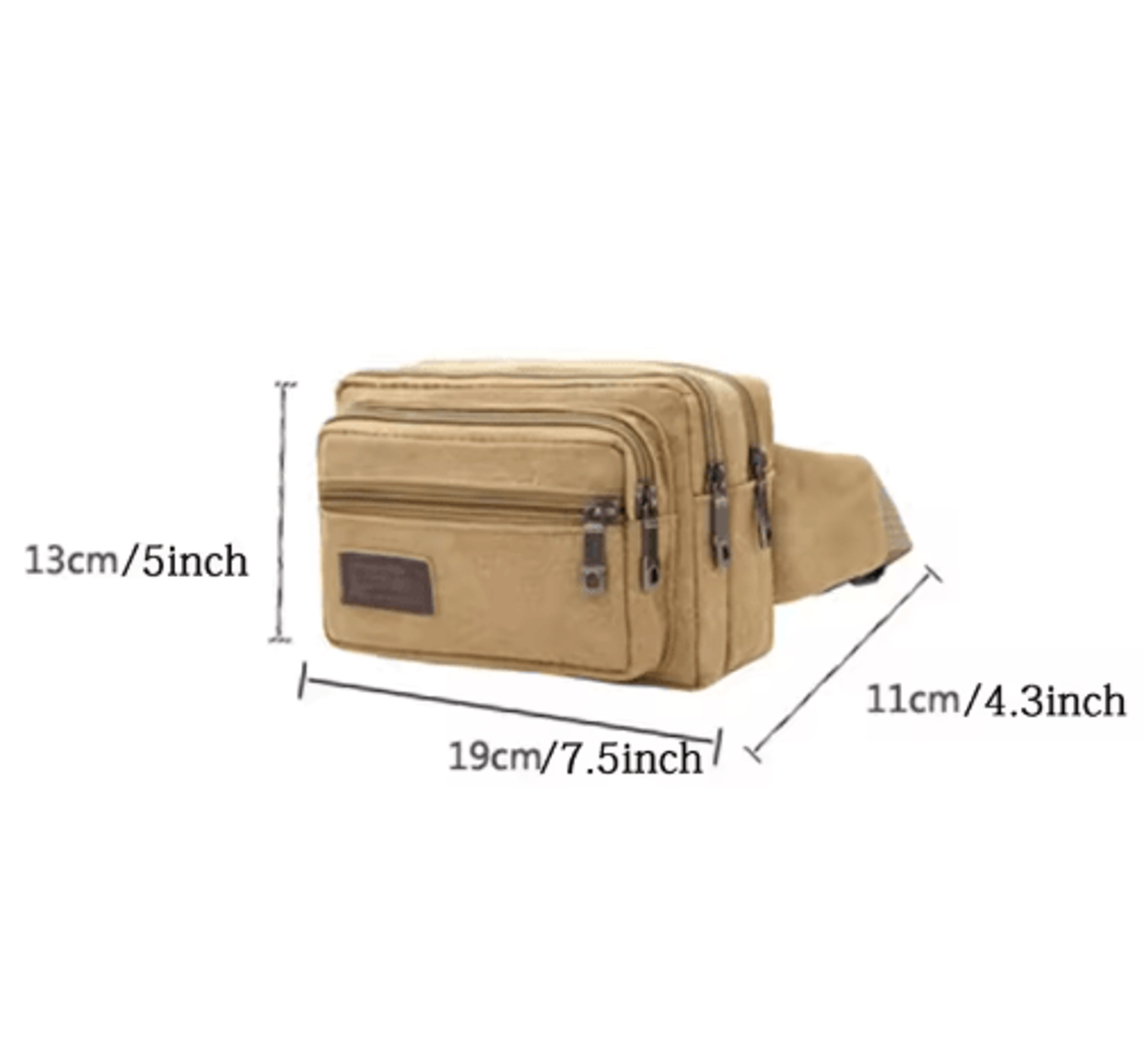 Canvas Waist Bag For Men  HighCapacity Outdoor Waist Pack  Phone Pouch 6