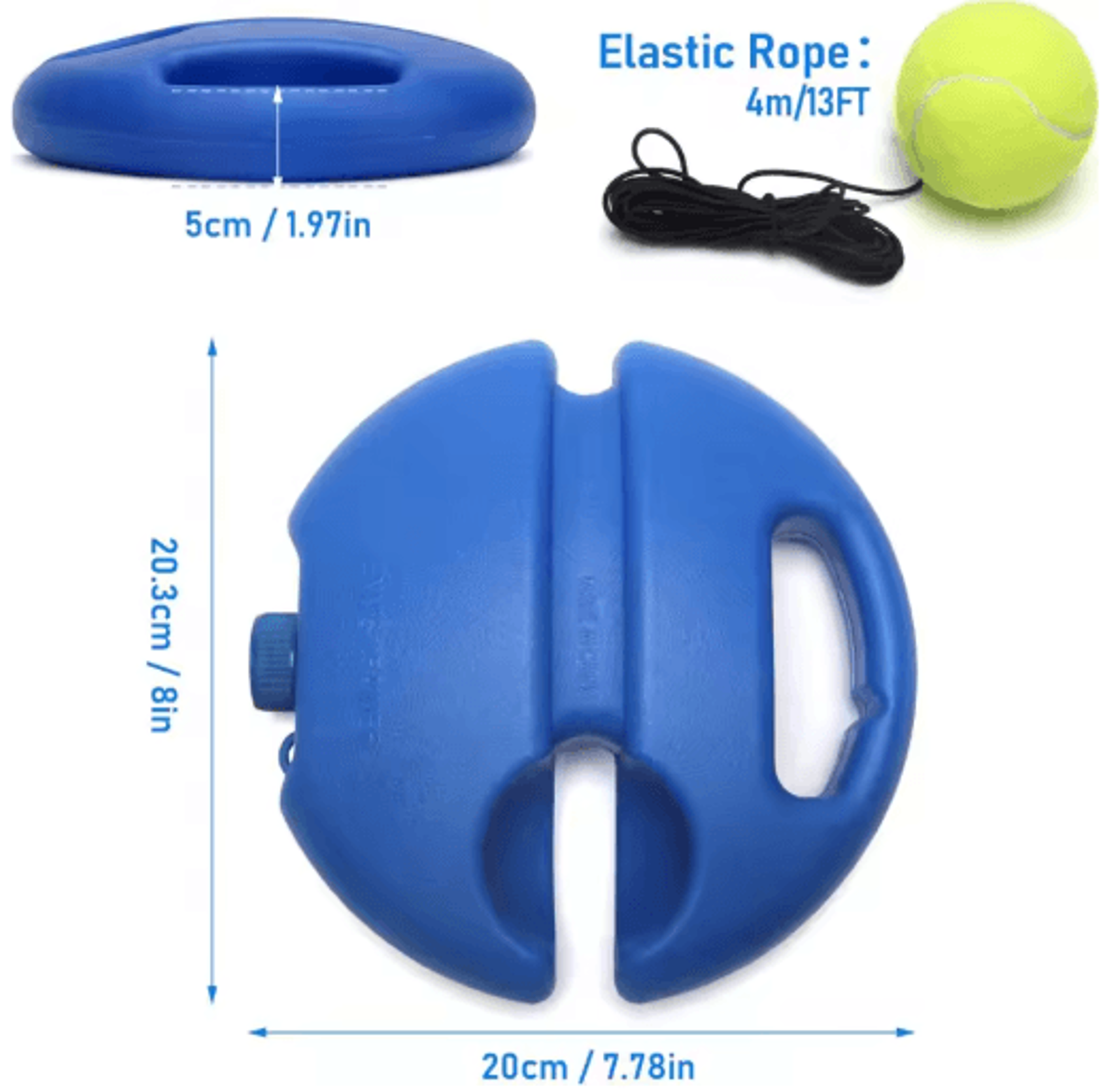 Tennis Trainer Rebound Ball Set  Self Practice Training Tool With String  Baseboard 5