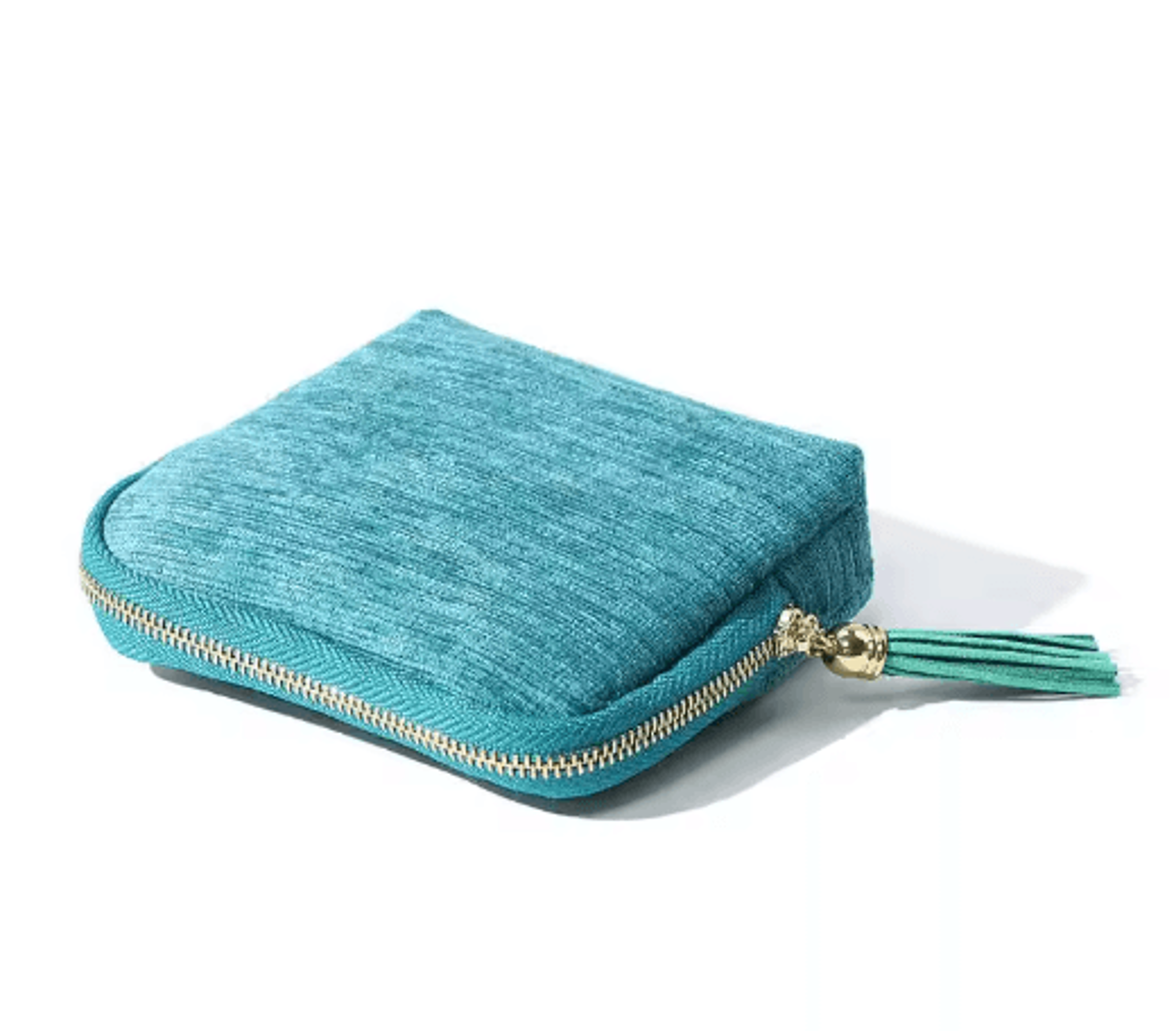 Portable Travel Jewelry Organizer Bag  MultiLayer Tassel Zipper Storage For Bracelets  Jade 3
