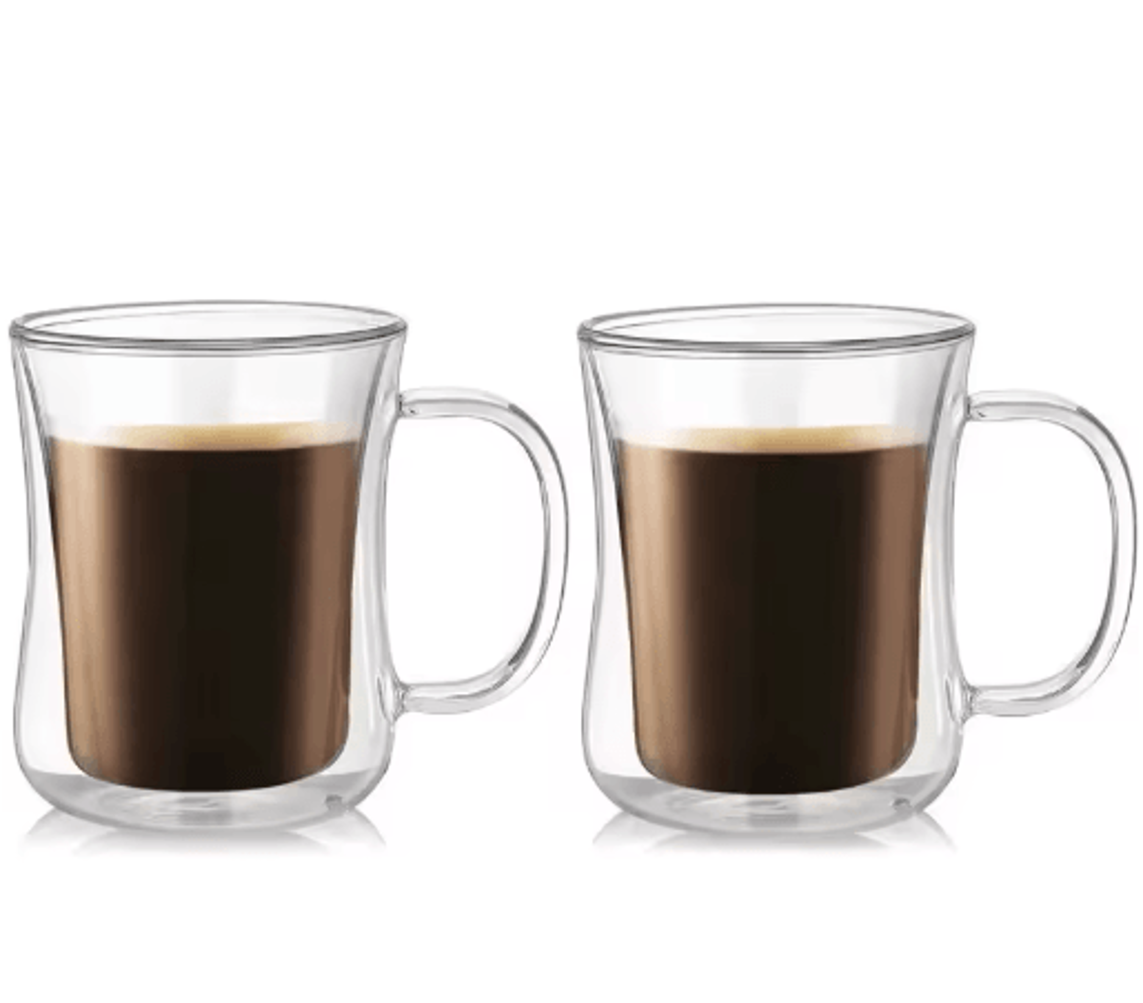 Handmade Double Wall Glass Cup Set  HeatResistant Transparent Beer Coffee  Whiskey Mugs 2