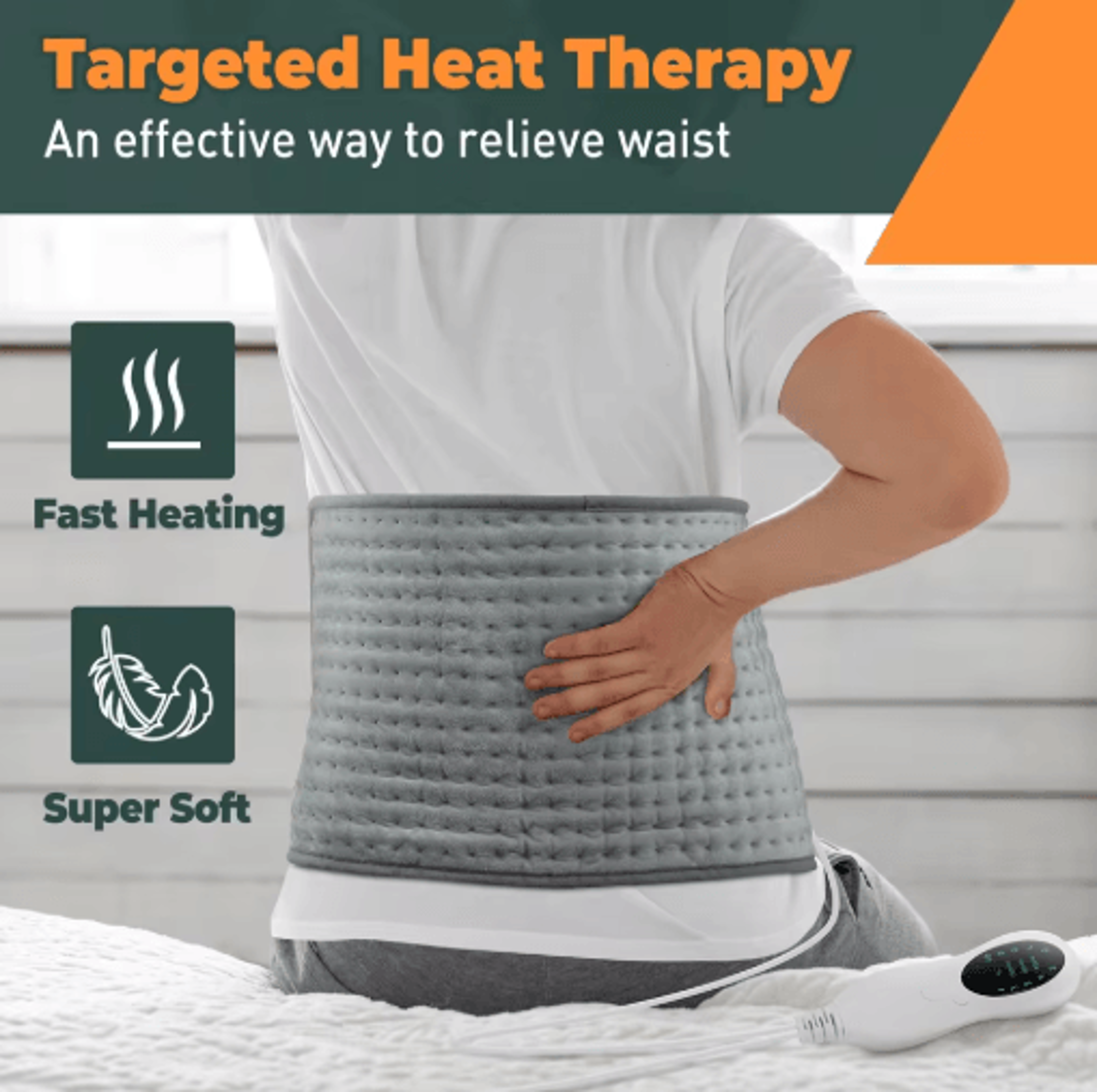 Electric Heating Pad With Timer  Adjustable Thermal Heated Cushion For Home  Office 11