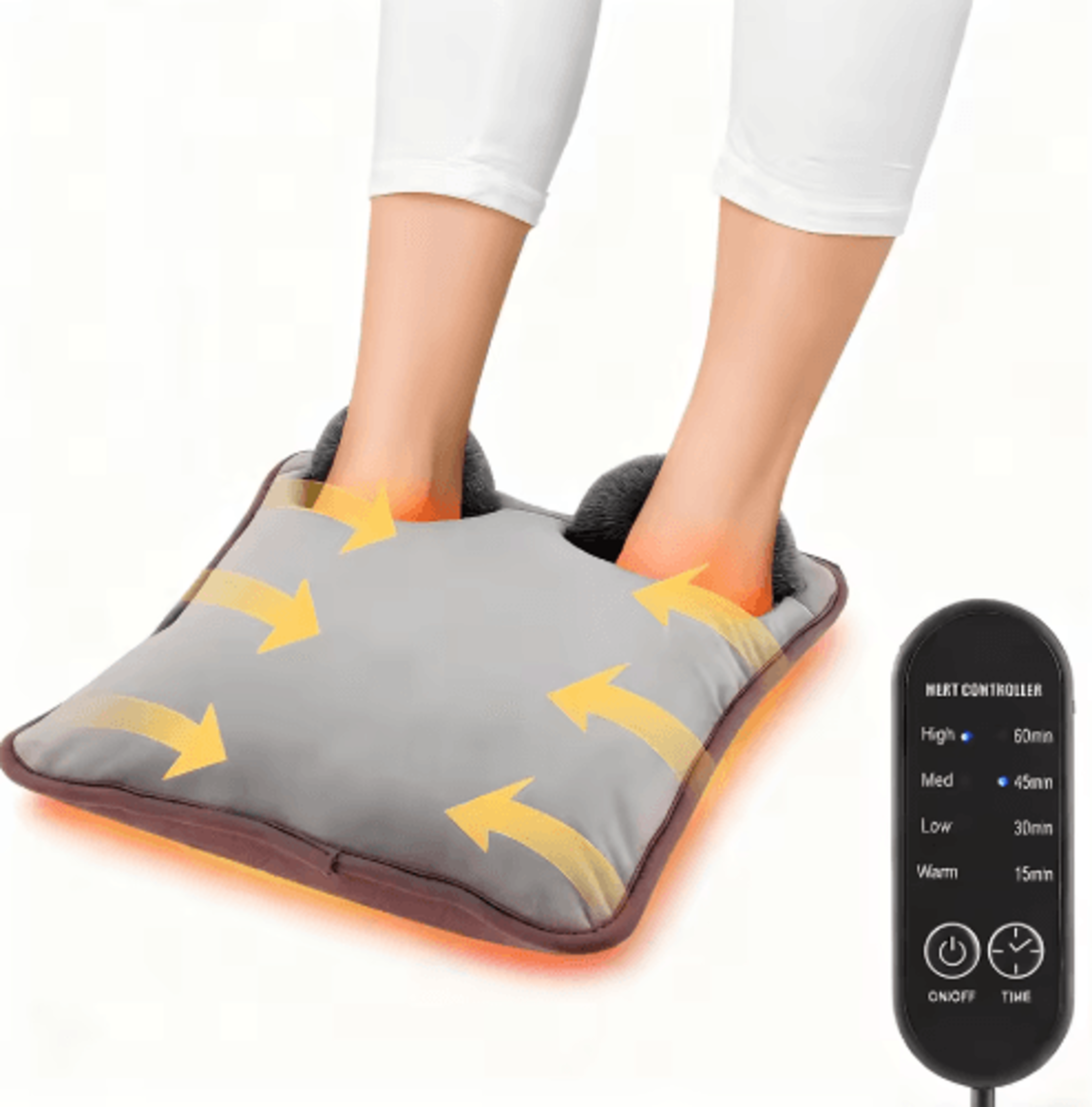 Electric Foot Heating Pad With 9 Heat Levels  Plush Washable Foot Warmer With Timer 5