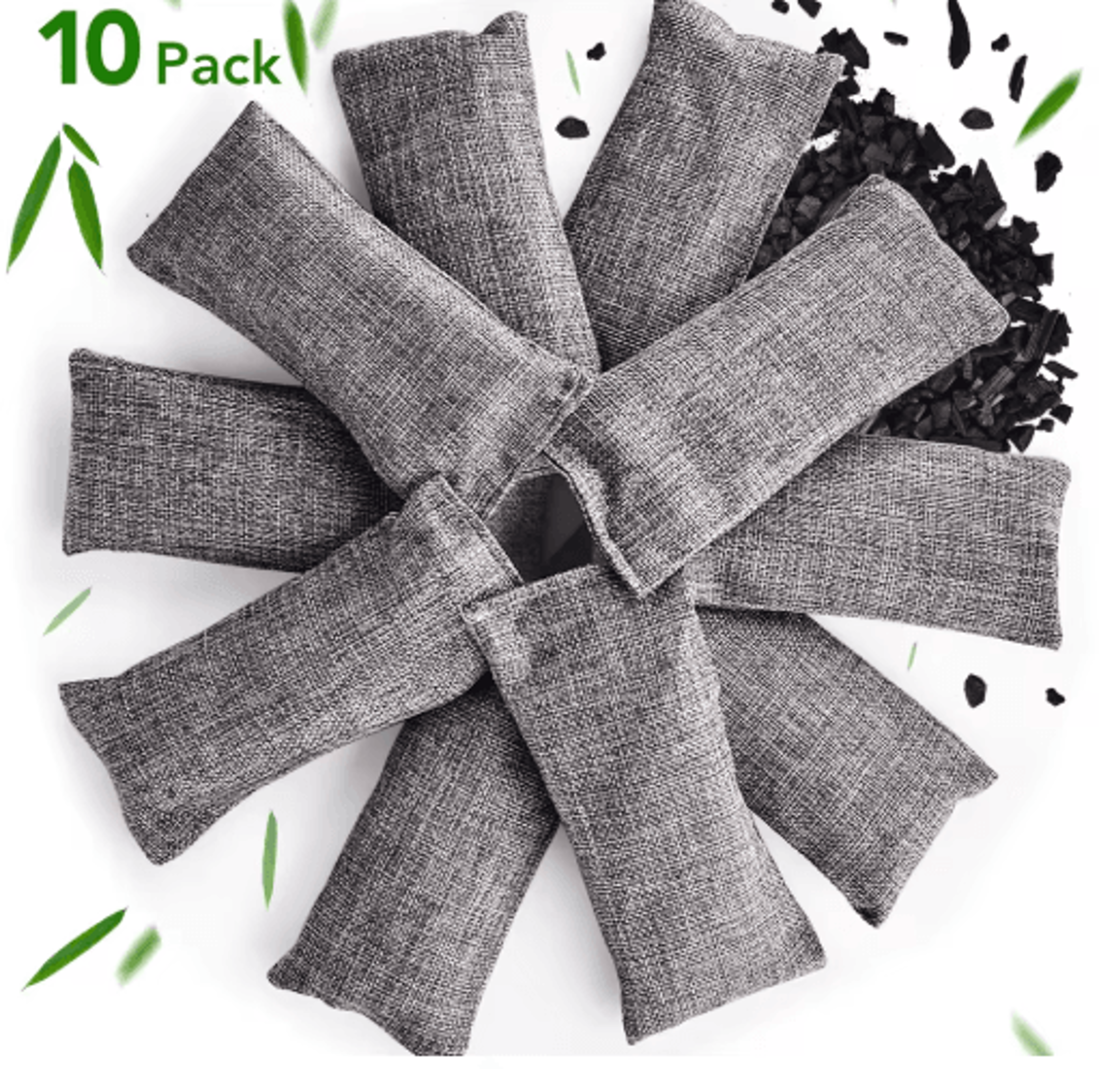 Bamboo Charcoal Air Purifying Bags  10PCS Activated Odor  Moisture Absorbers 0