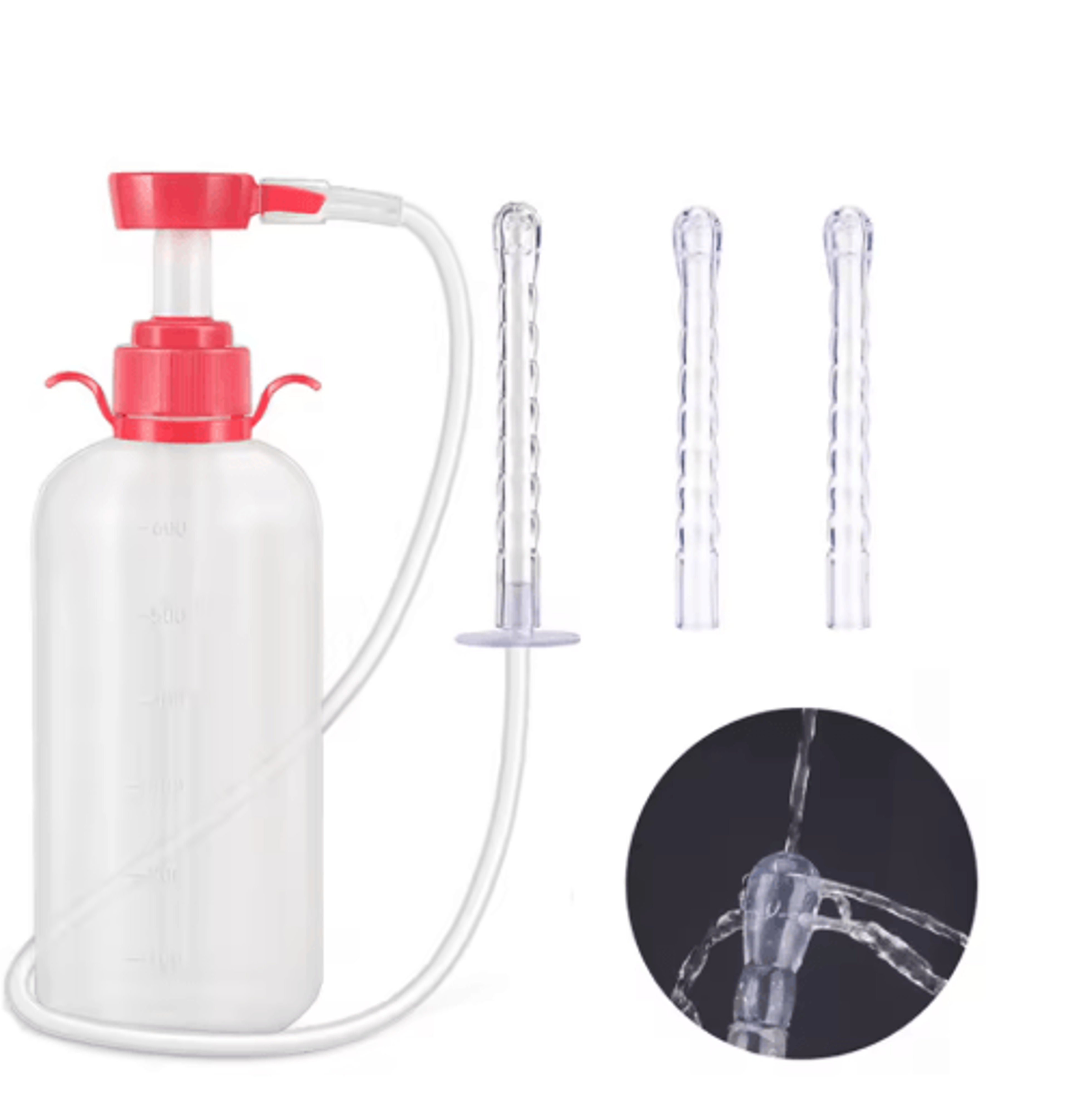 Reusable Vaginal  Anal Cleansing Syringe  300600ML Personal Hygiene Flushing Kit 1