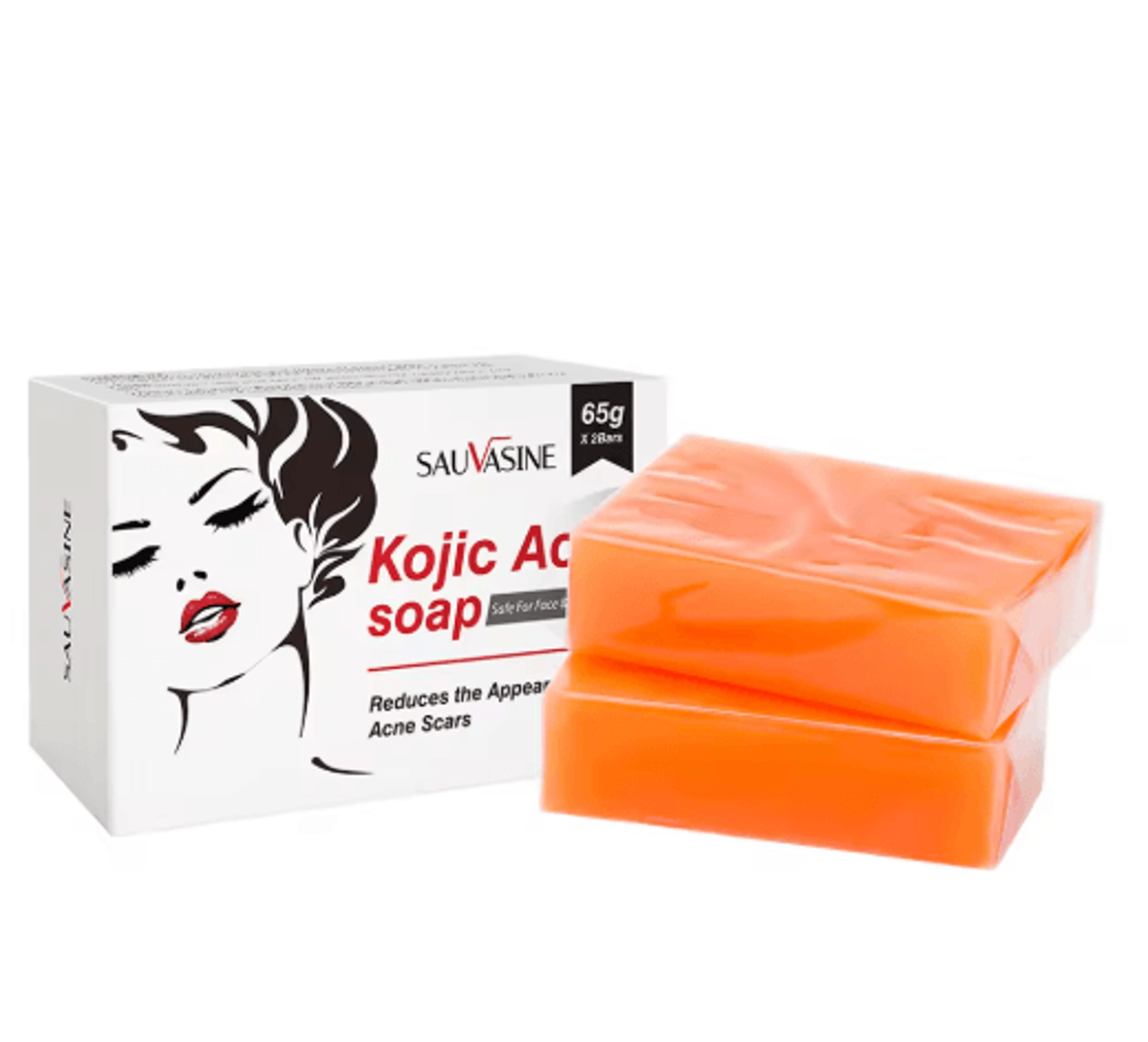 Kojic Acid Brightening Soap Set 65g By2  Deep Cleansing  Even Tone Facial Bar 2