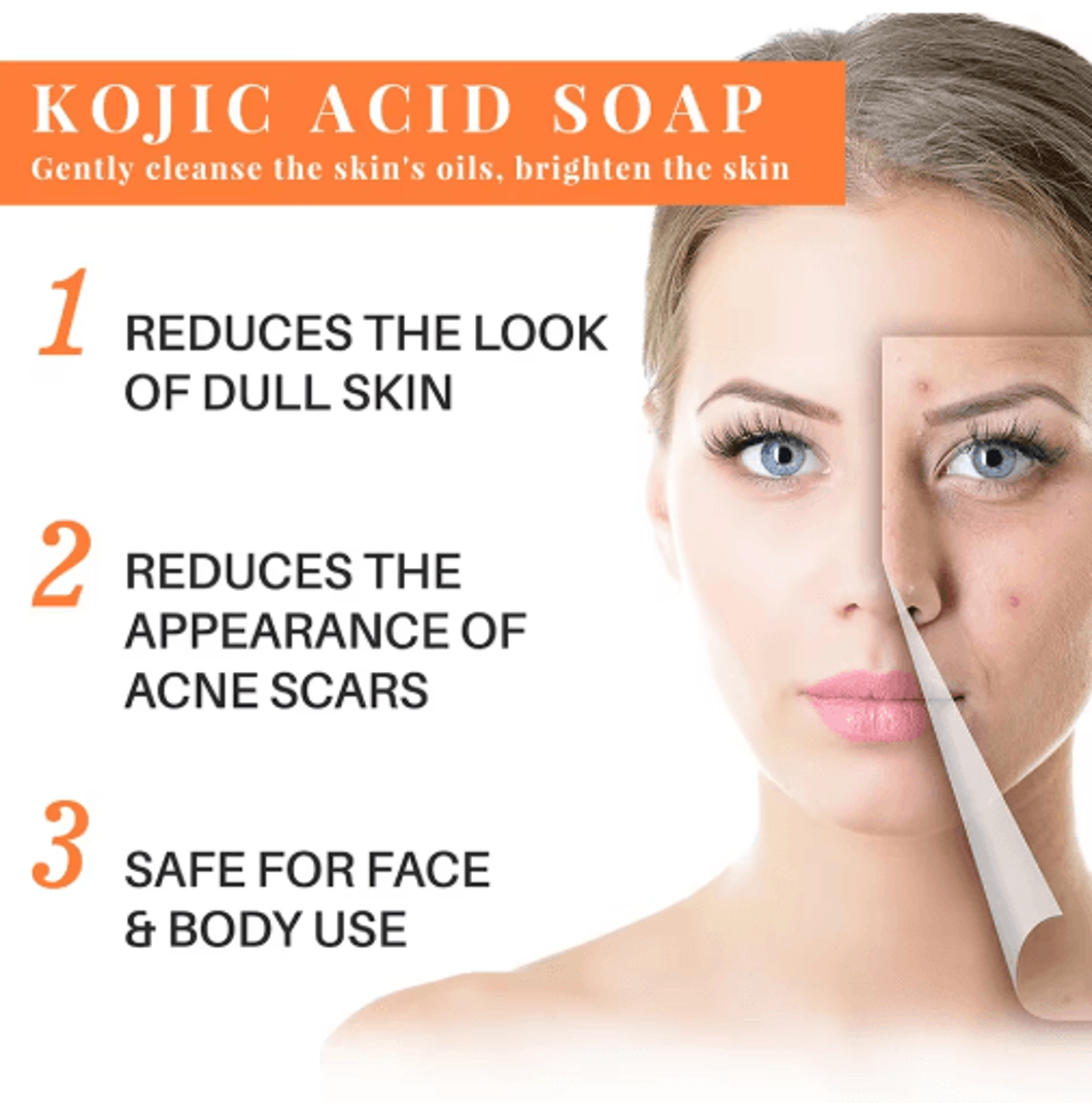 Kojic Acid Brightening Soap Set 65g By2  Deep Cleansing  Even Tone Facial Bar 6