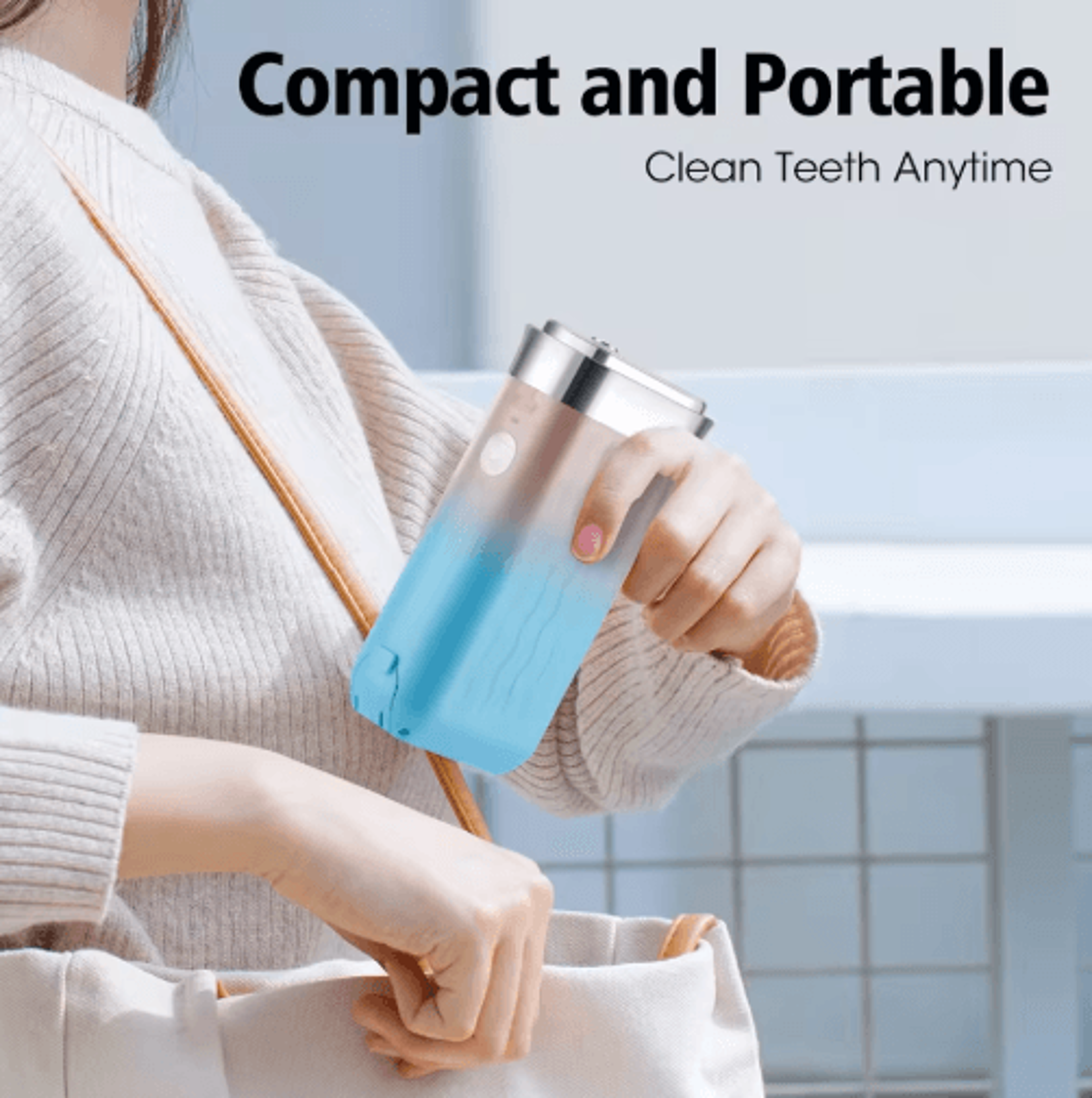 Portable Smart Water Flosser  Rechargeable Electric Oral Irrigator With 4 Jet Tips 2