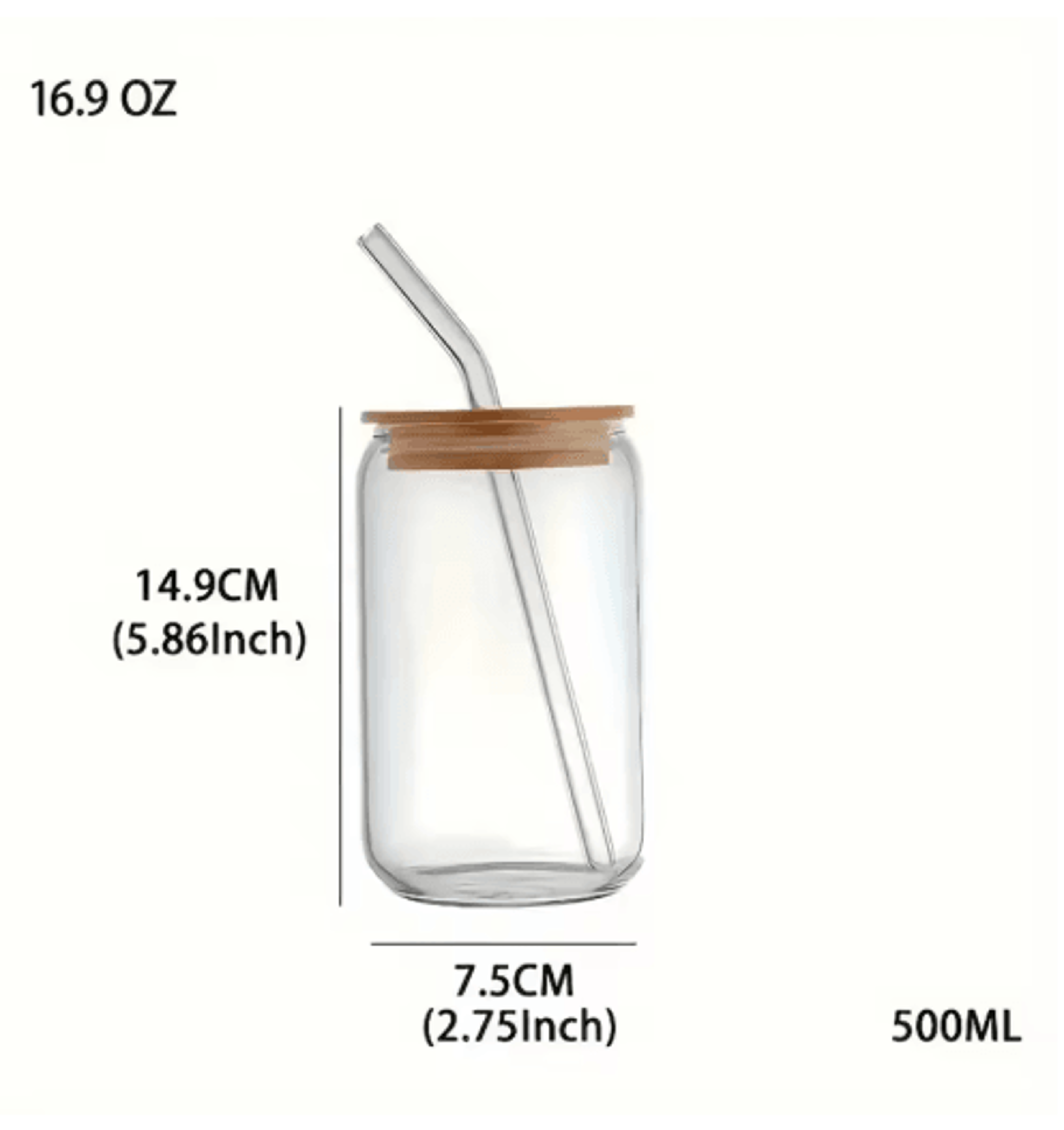 Cherry Bow Glass Tumbler With Straw 500 Ml Mason Jar Style Iced Coffee And Juice Cup 4