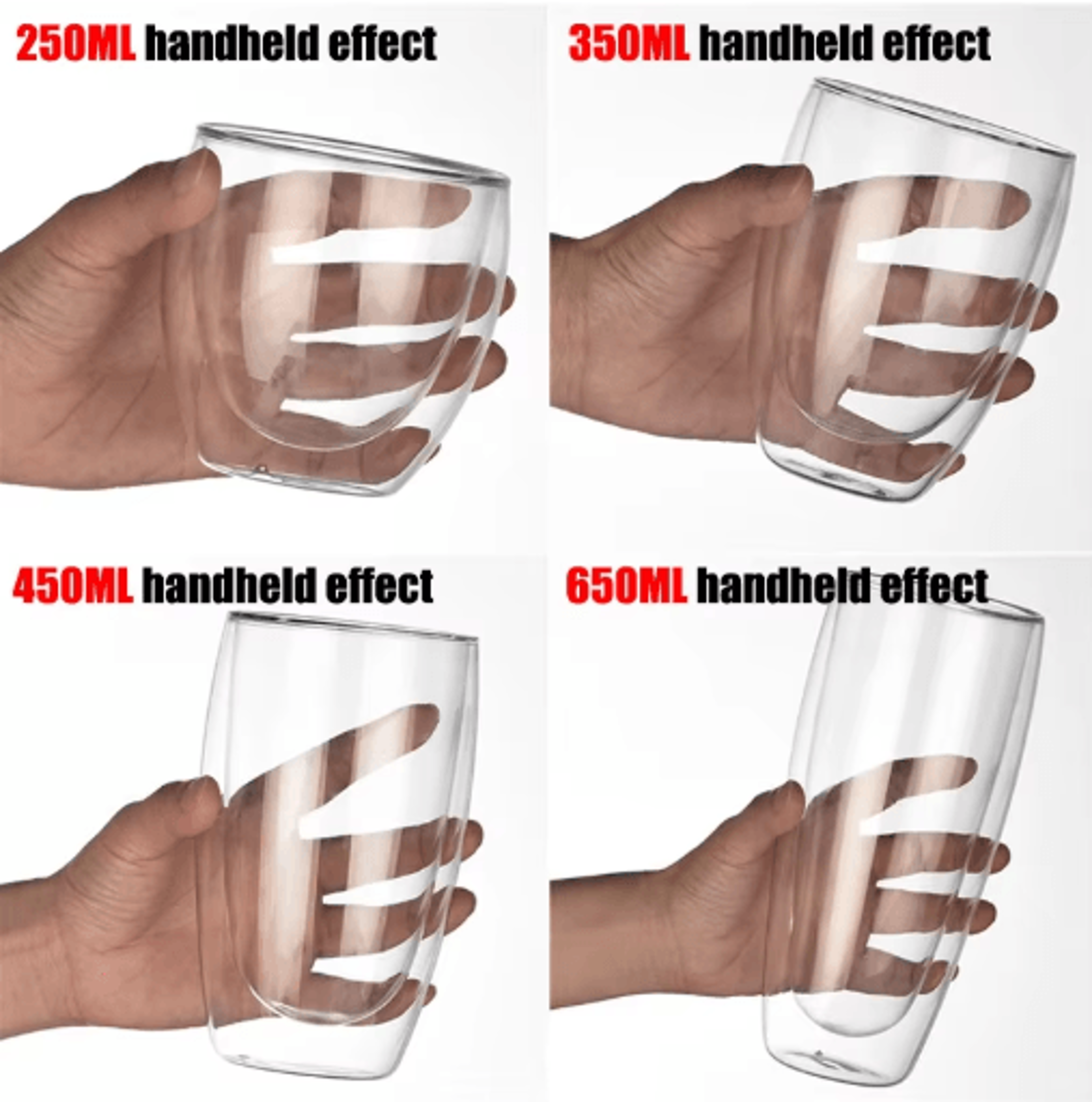 Transparent HeatResistant Glass Tumbler Creative Coffee Whiskey And Cocktail Mug 23
