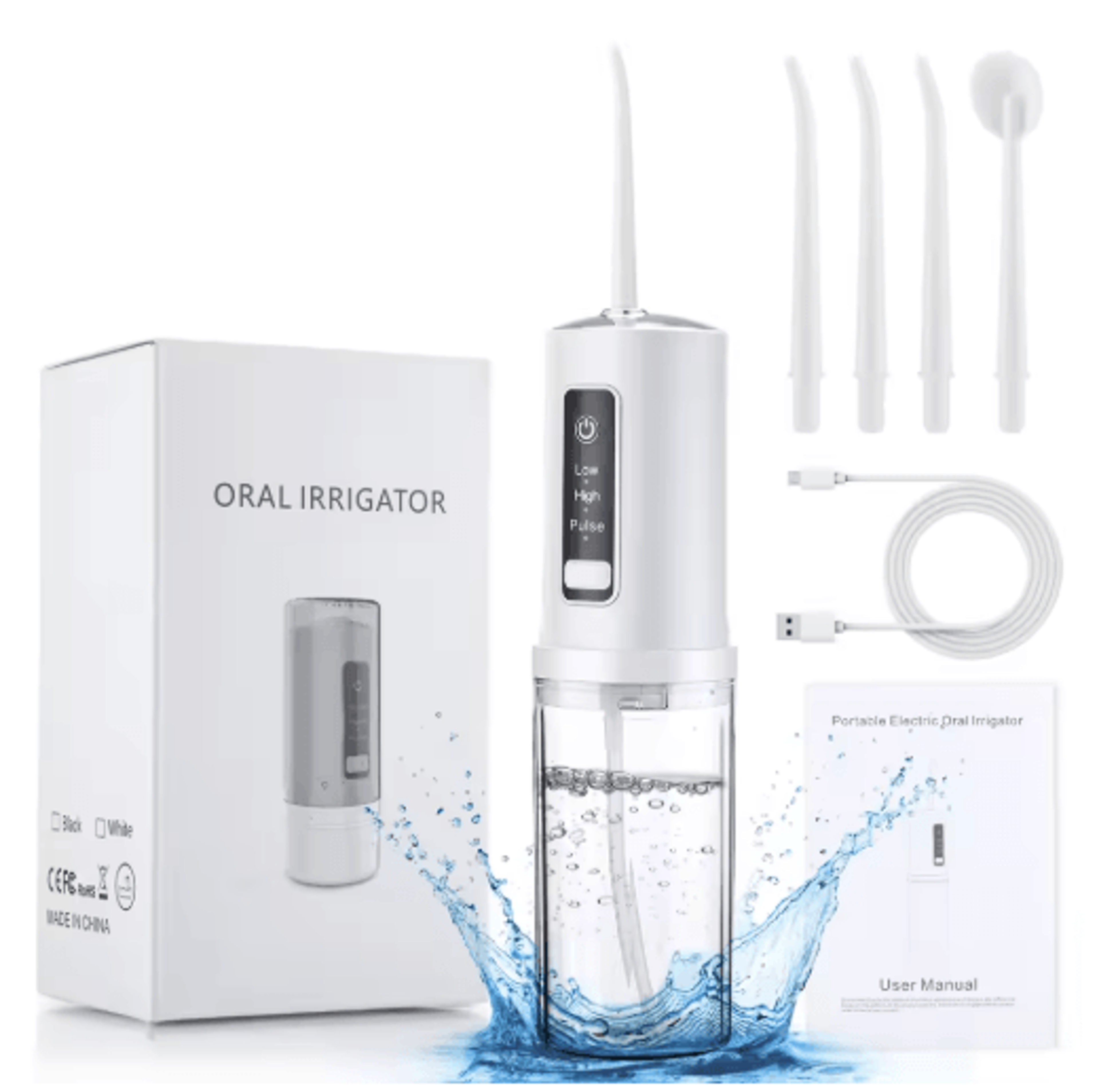 Cordless Water Dental Flosser  3Mode Rechargeable Portable Oral Irrigator IPX7 Waterproof 0