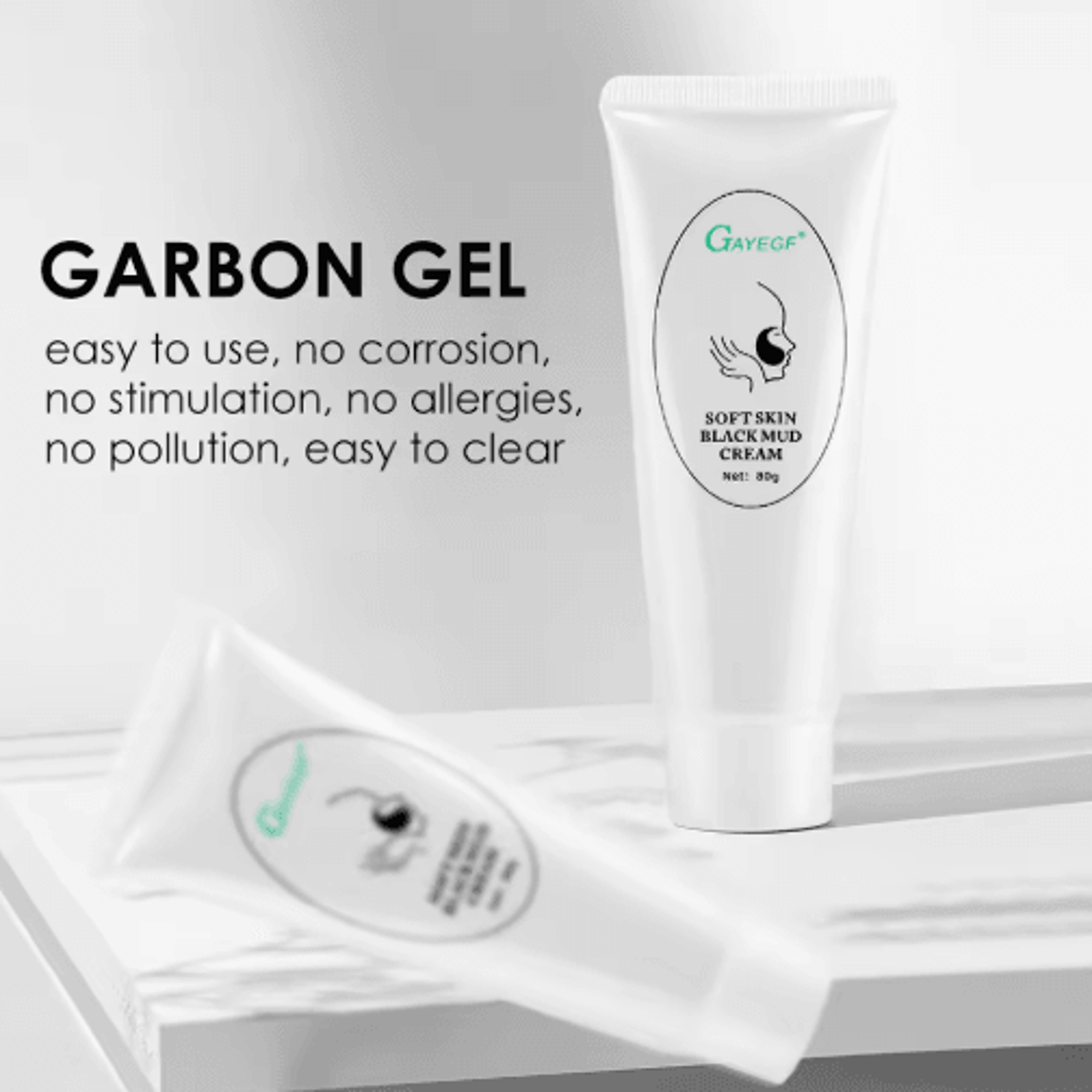 CharcoalPu 80g Facial Carbon Gel Mask  Pore Shrinking Toner Duo 3