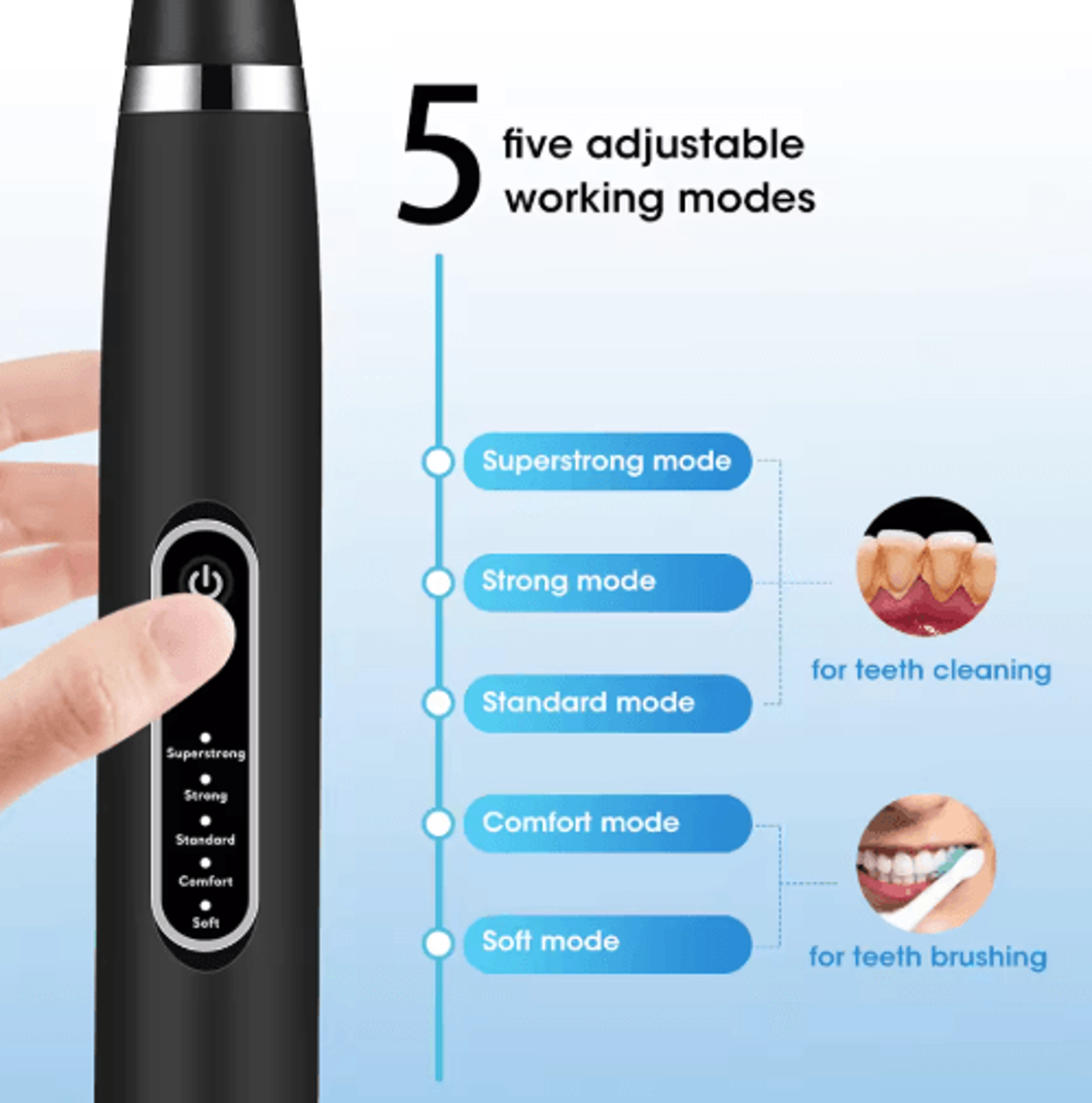 Portable Sonic Dental Scaler  Electric Tartar Remover  Teeth Whitening Tool 6