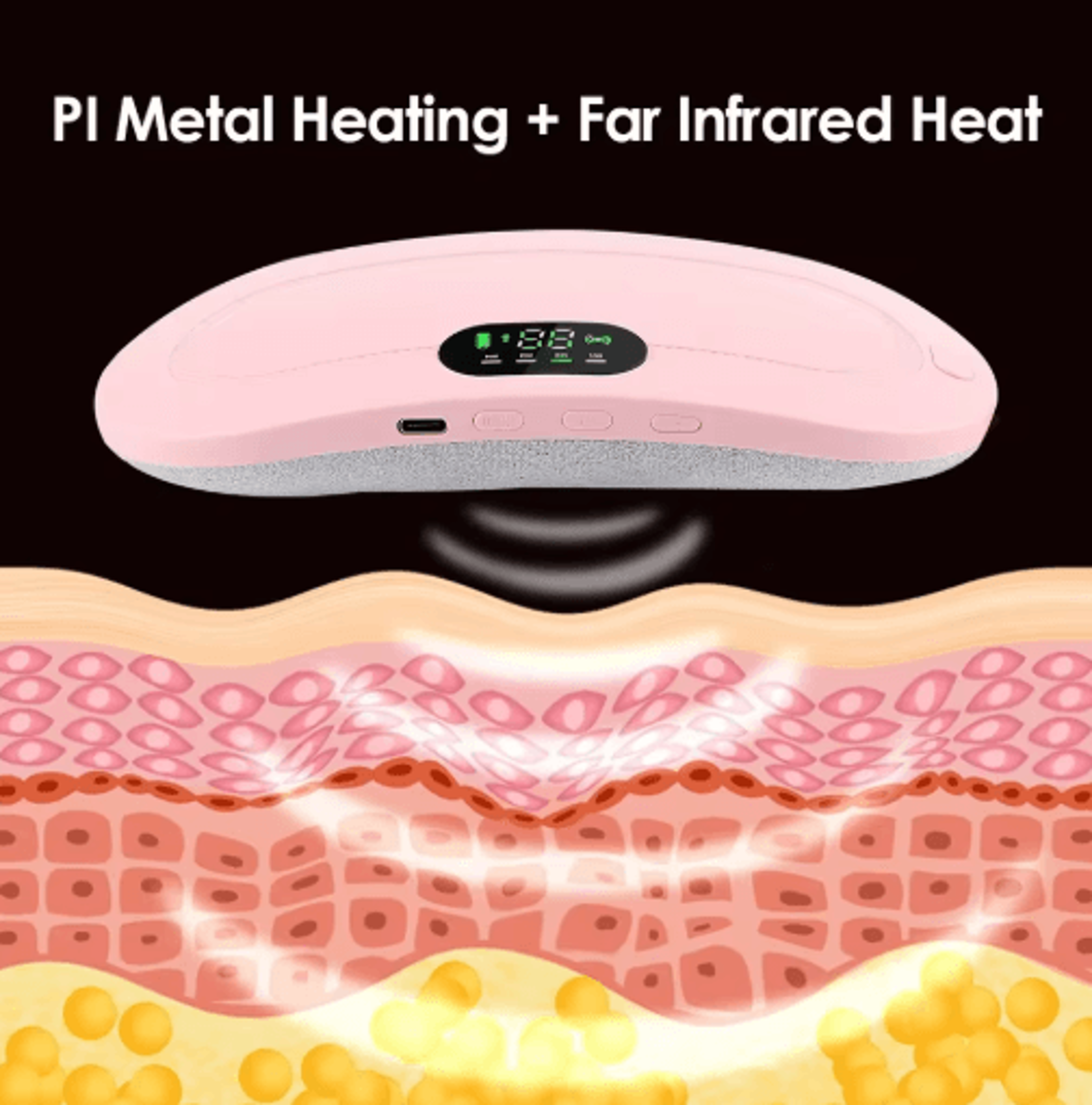 ComfortEase Portable Heated Massage Belt For Menstrual Comfort 8