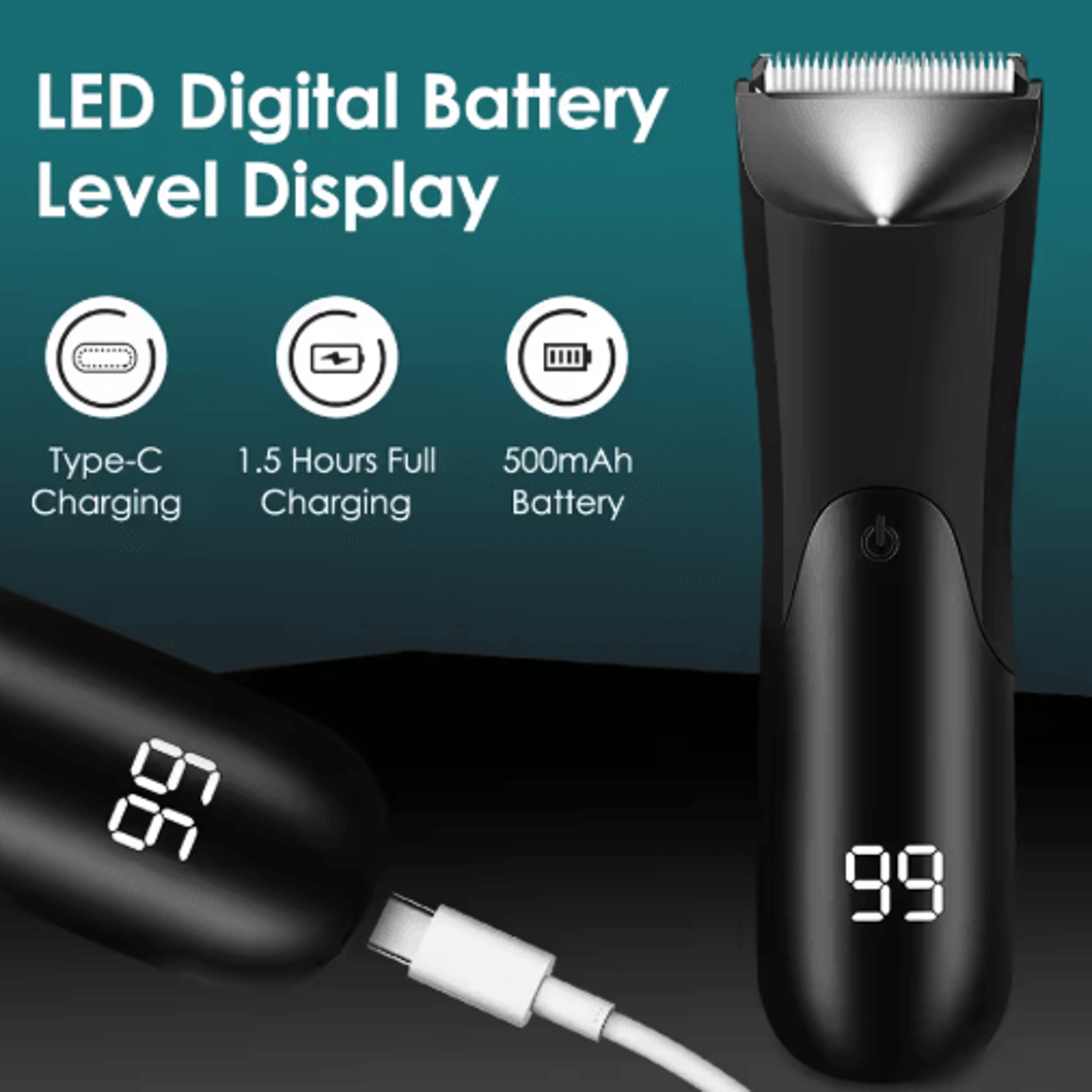 TrimGuard Pro Hair Cutting Machine  Beard Trimmer With LED Light 3
