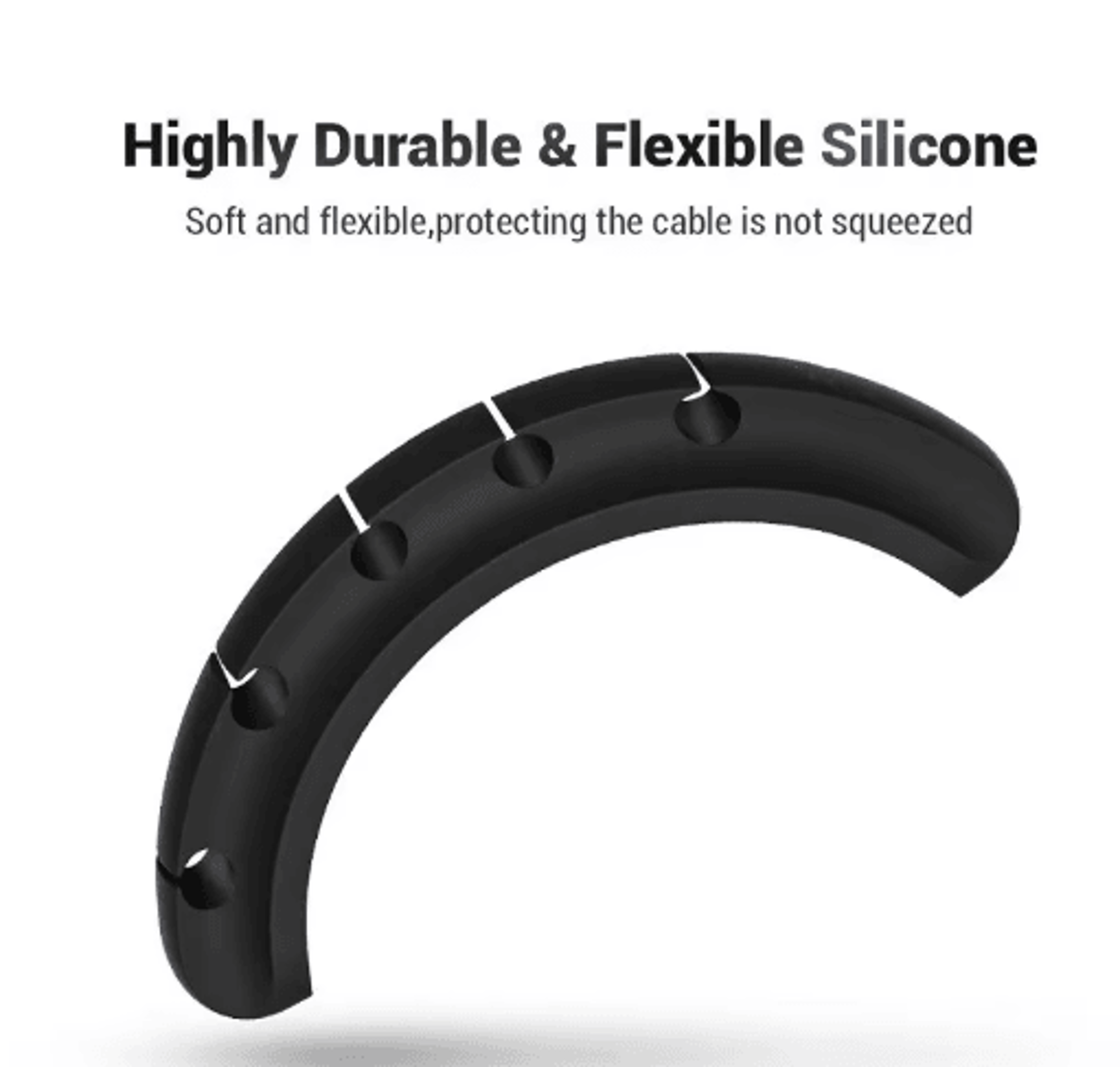 Silicone USB Cable Organizer And Desktop Cable Winder Clips 7