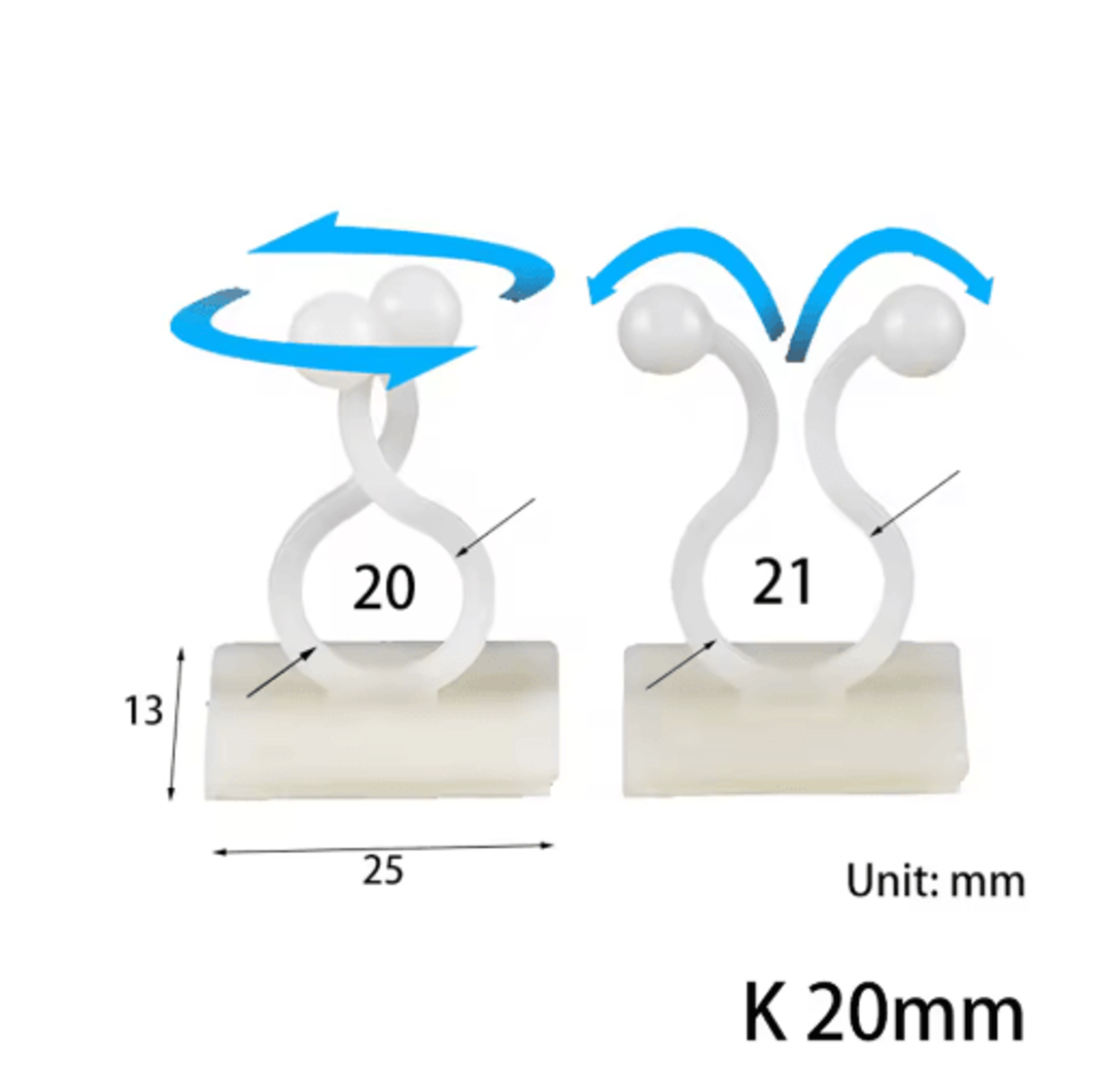 10 Pcs Charger Cable Organizer USB Winder Desktop Tidy Clips Management Wire Holder For Mouse Headp 1