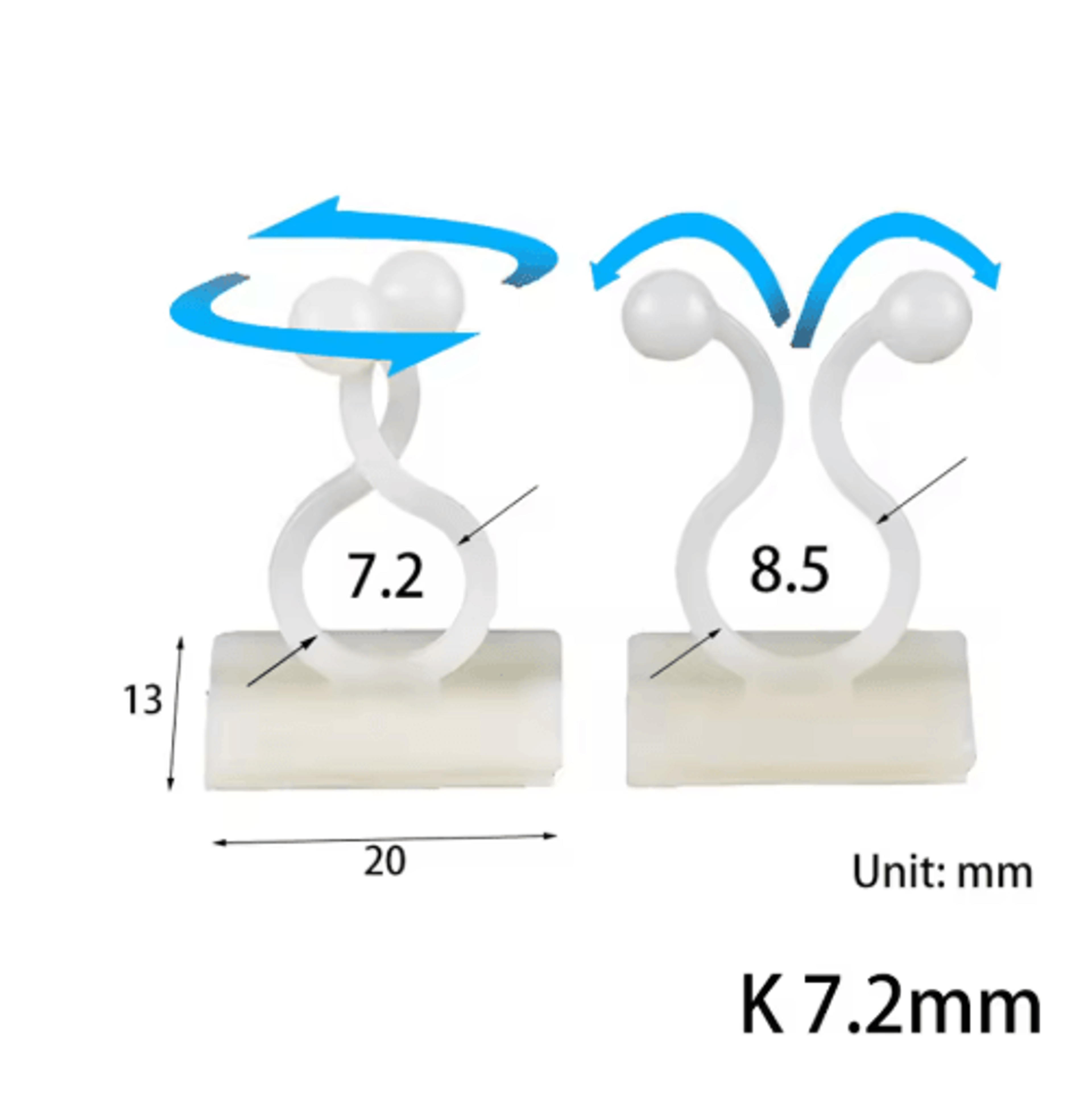 10 Pcs Charger Cable Organizer USB Winder Desktop Tidy Clips Management Wire Holder For Mouse Headp 5
