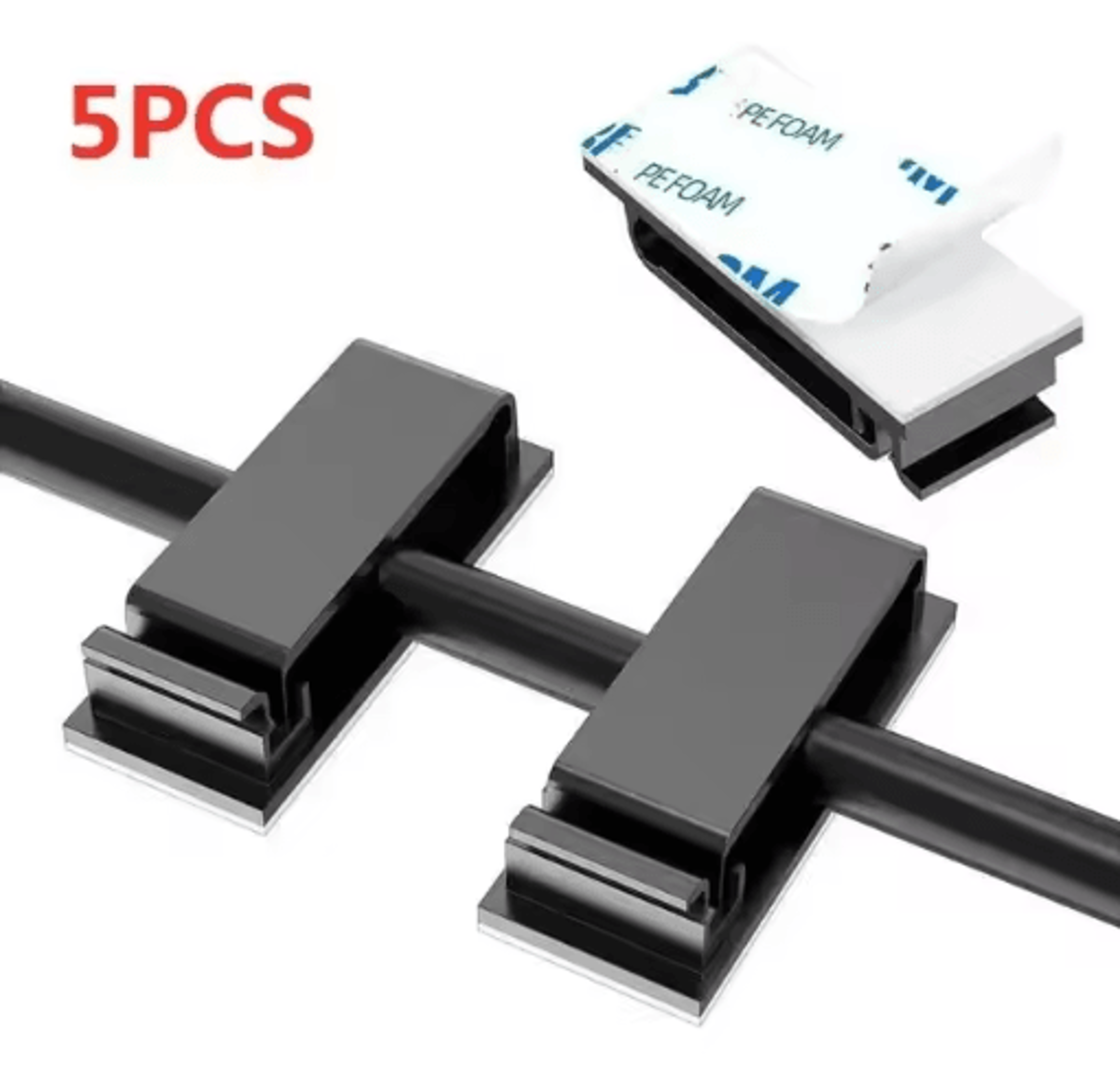Self Adhesive Wire Organizer Cable Holder Clips For Desktop And PC Setup 9