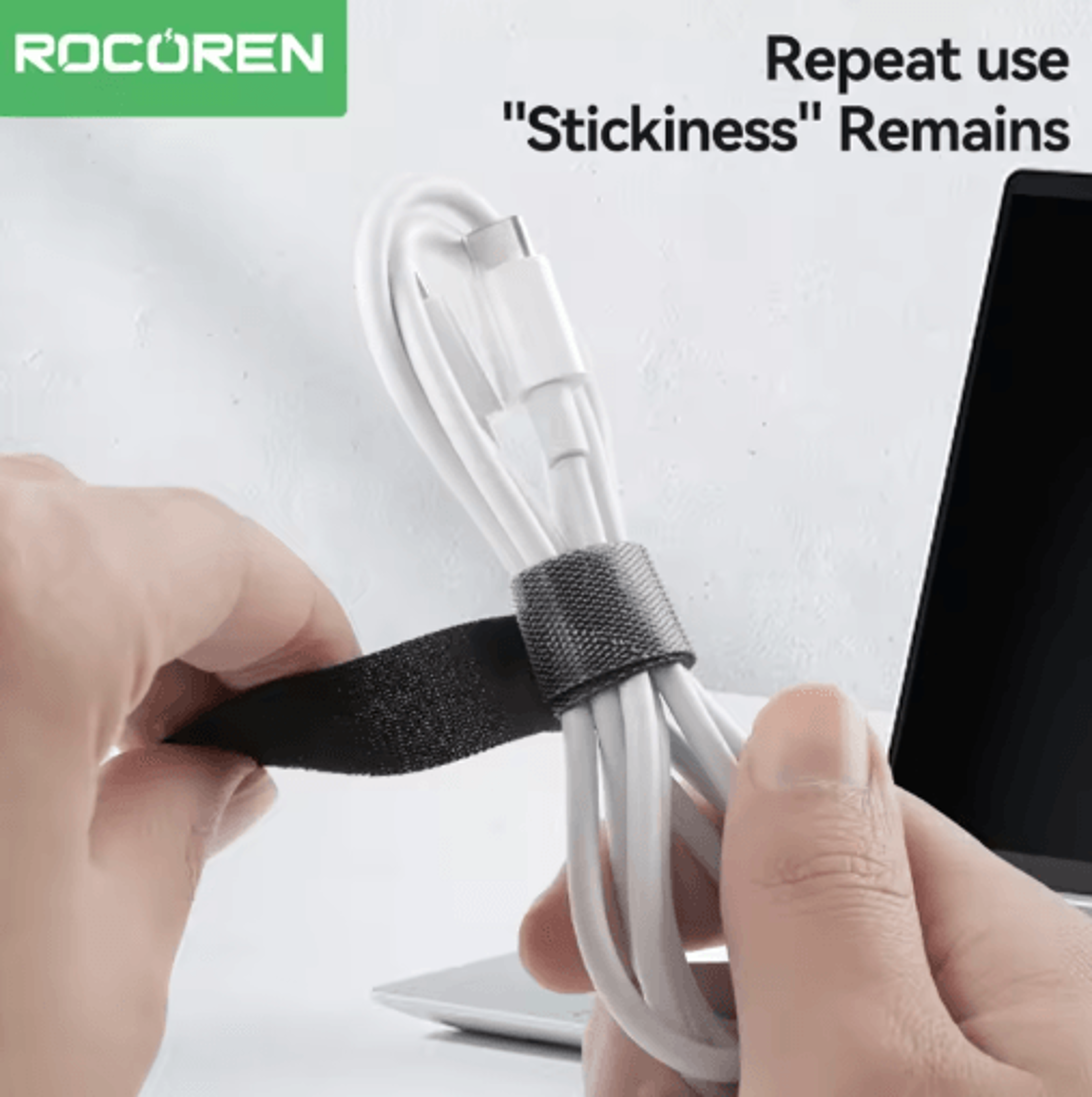 Rocoren Reusable Hand Tear Cable Organizer Winder 0