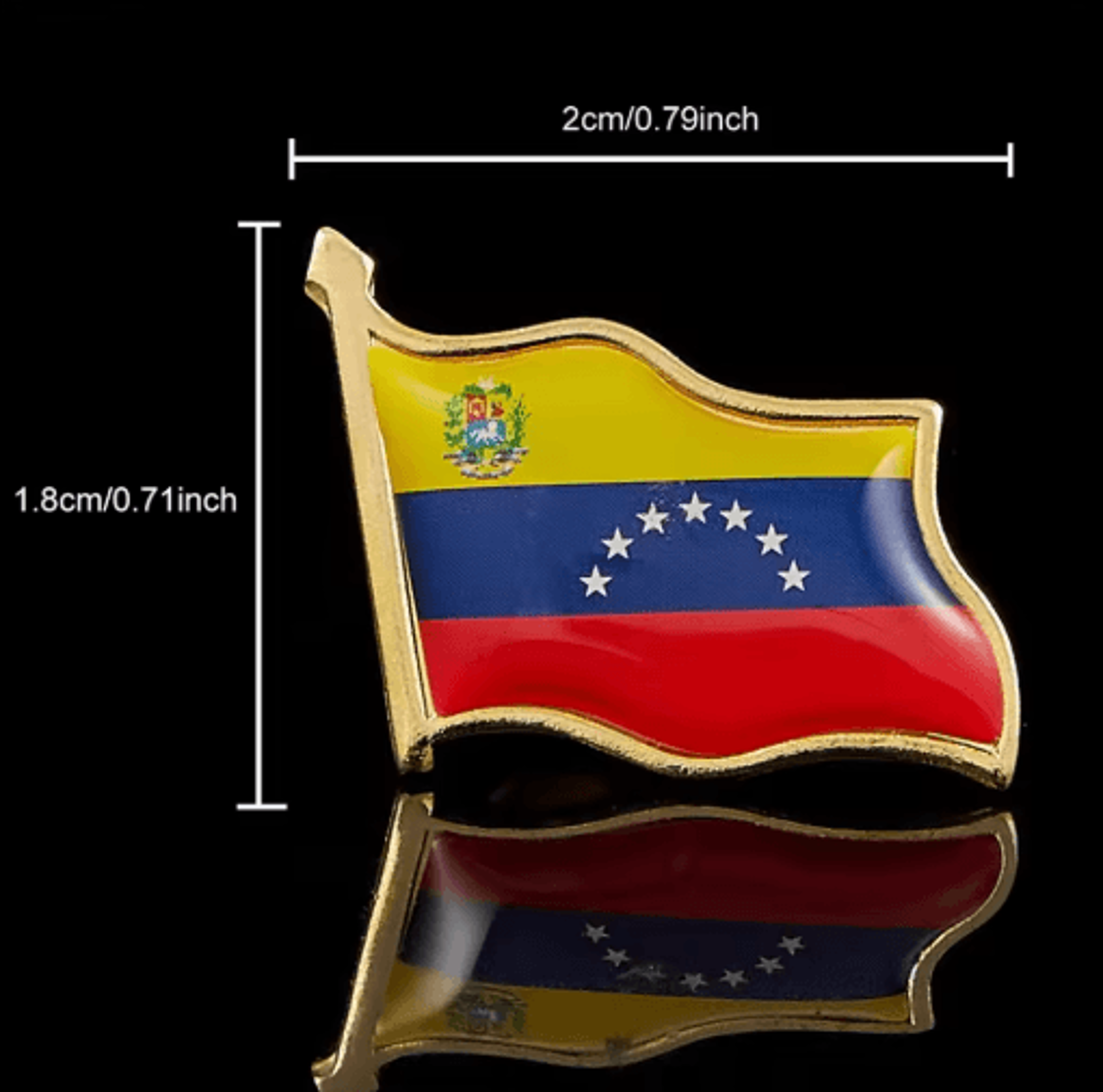 Venezuela Waving Flag Pin Brooch With Butterfly Clasp 4