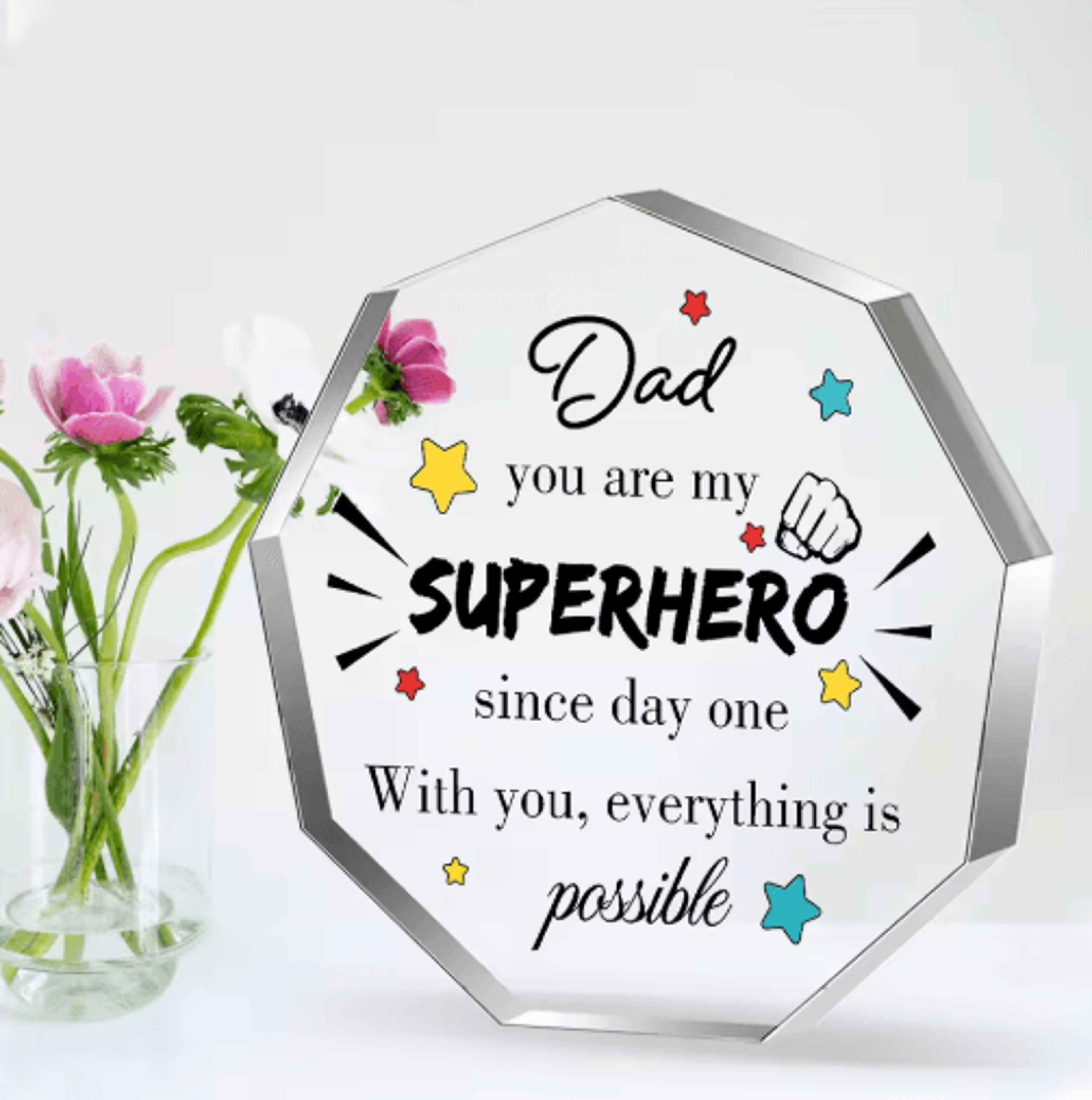 Sentimental Fathers Day Clear Acrylic Plaque Gift 3