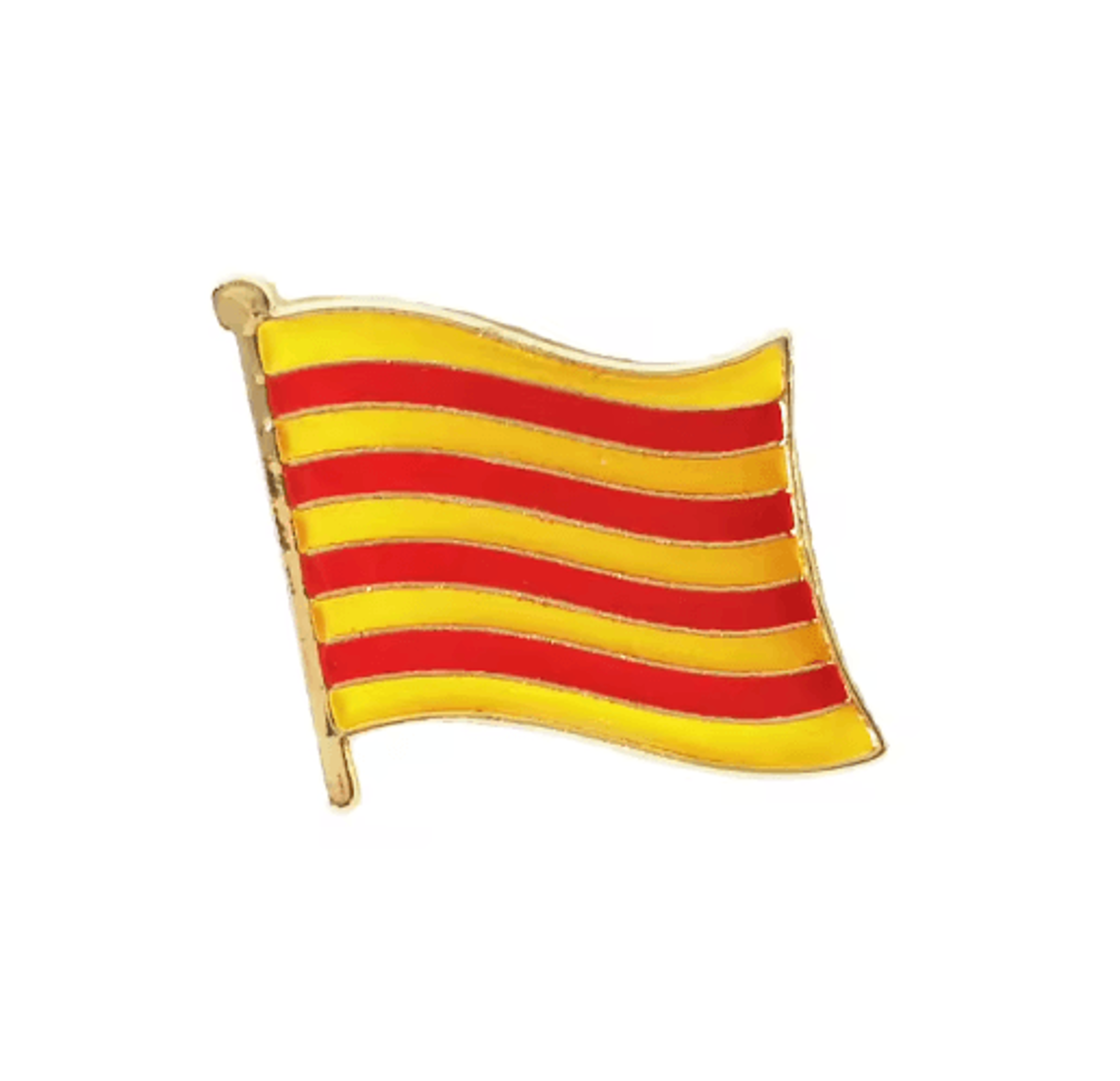 Catalonia Flag Enamel Lapel Pin Crystal Epoxy Badge 1