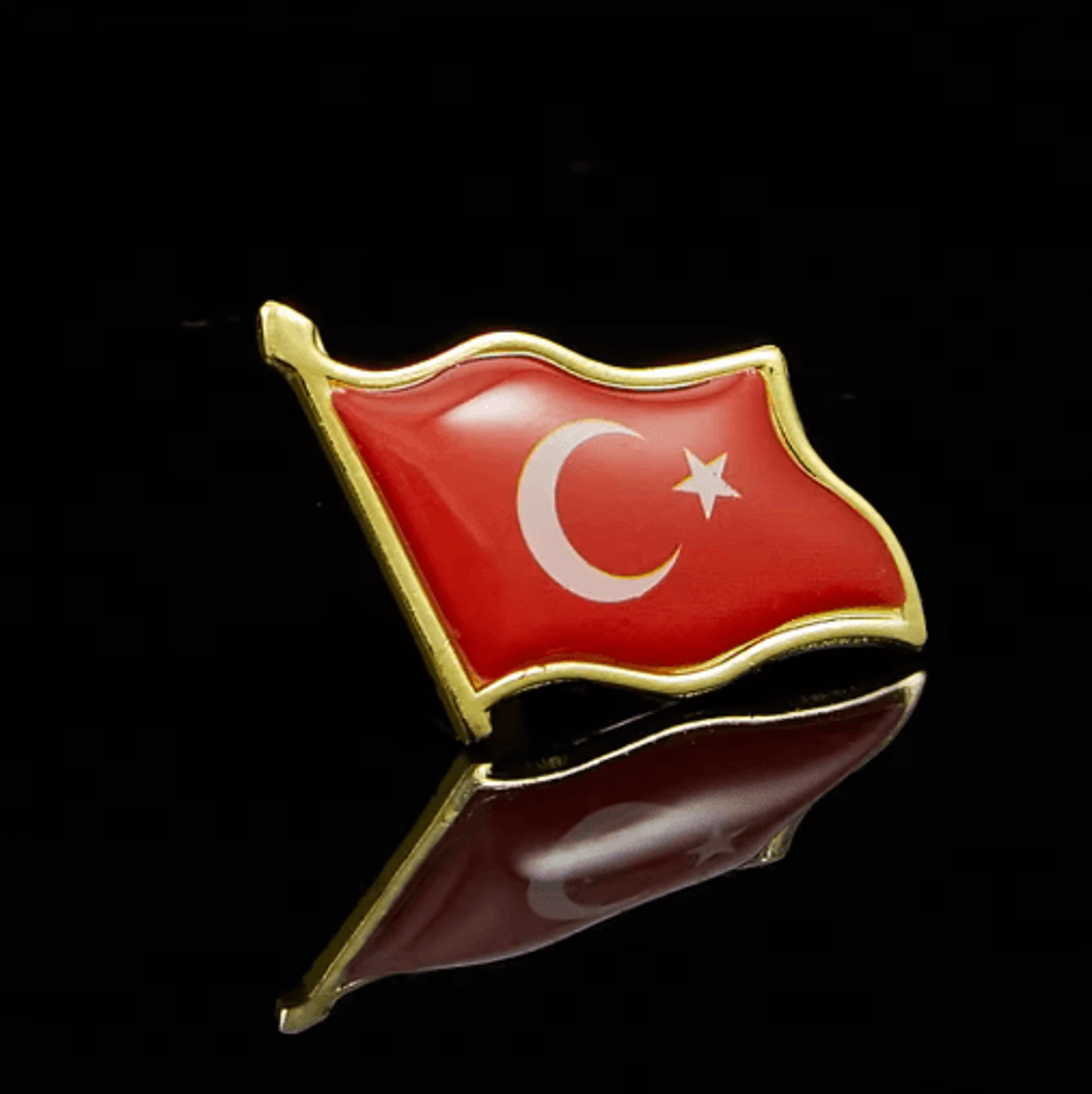 Turkey National Flag Enamel Lapel Pin Retro Badge 4