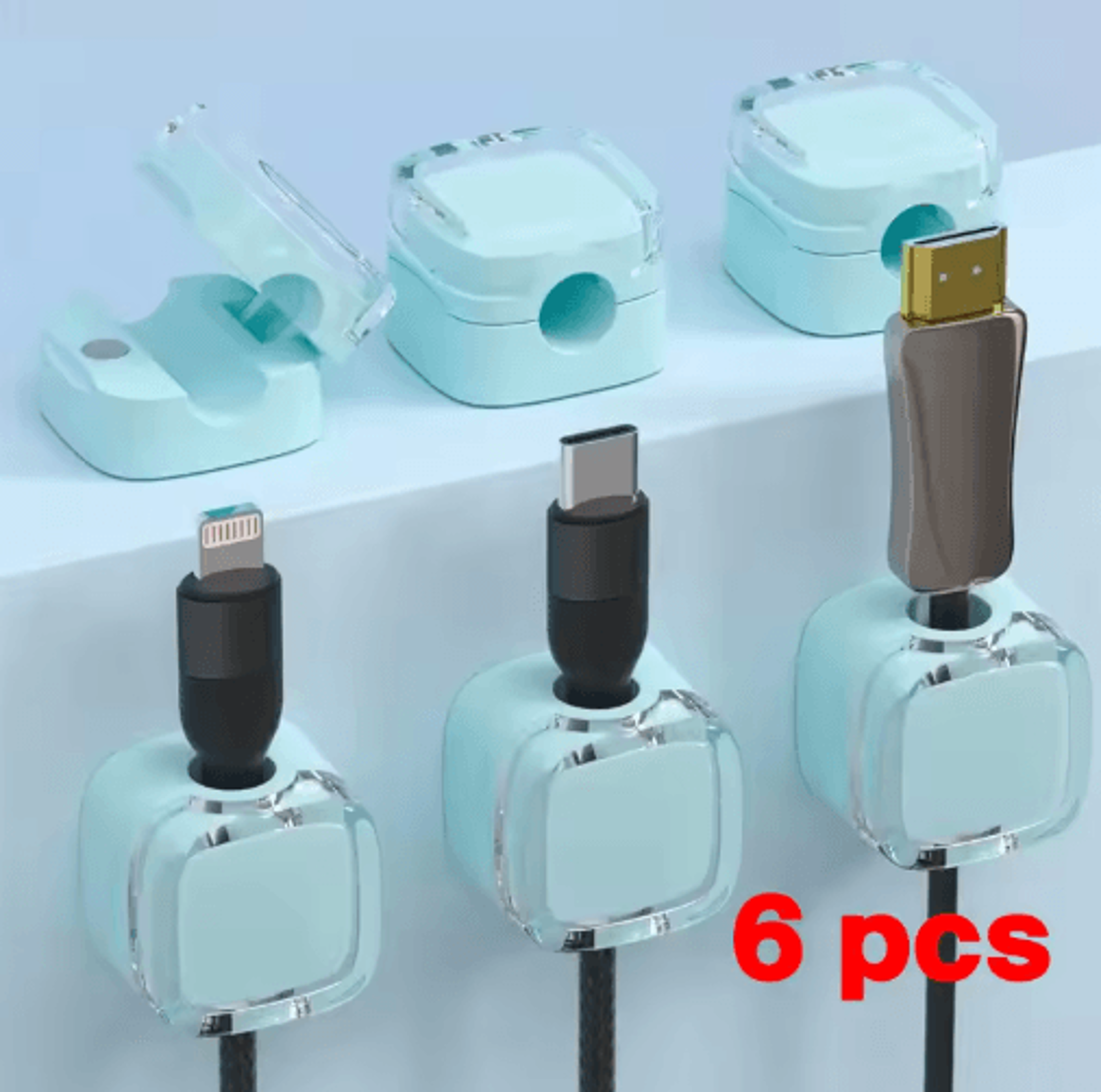 Magnetic Adjustable Cable Clips For UnderDesk Cable Management 0