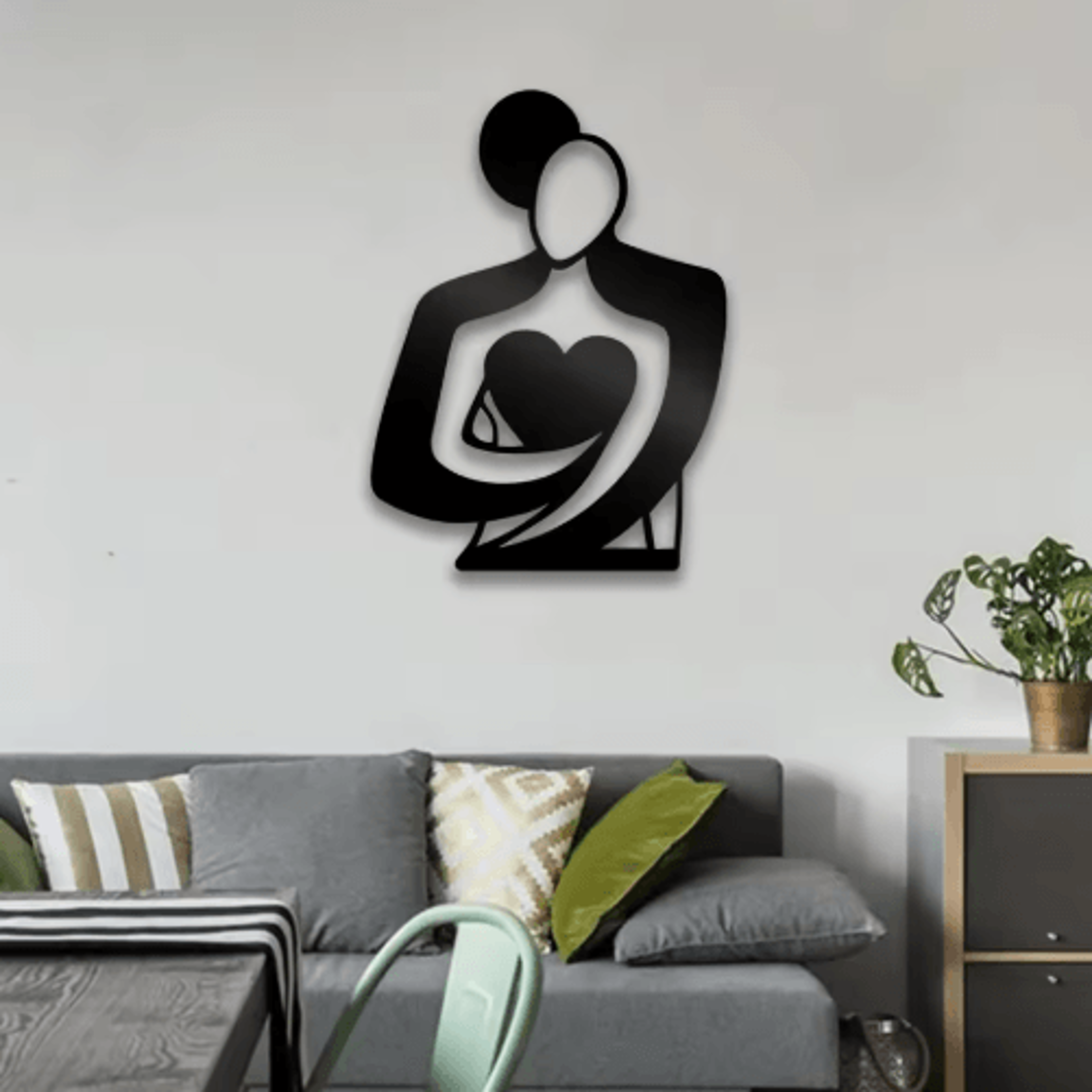 Embrace Love Metal Wall Decor Sign For Modern Home Spaces 5