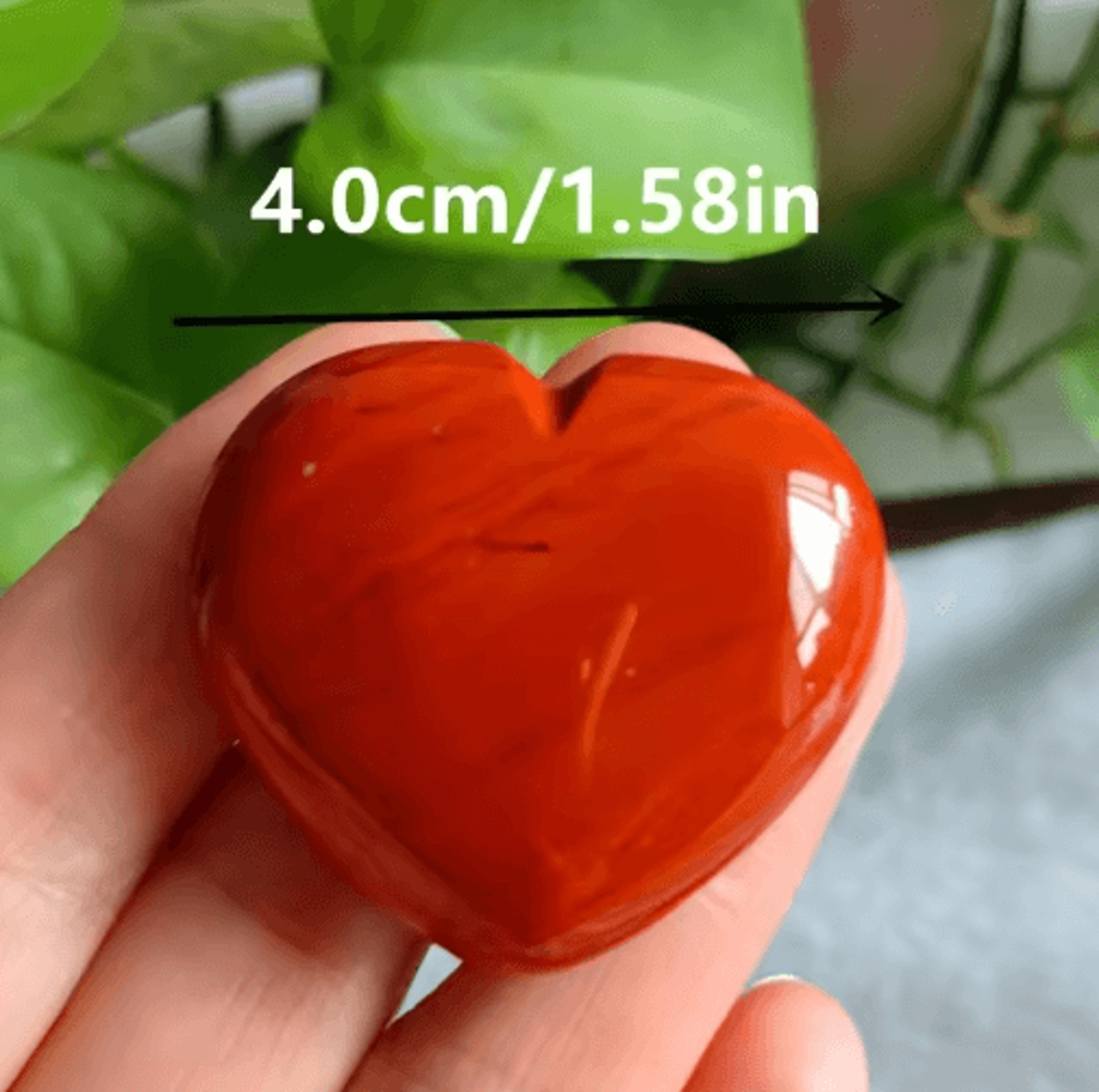 Natural Red Jasper Heart Pendant Decorative Stone Accent For Home Gifts  Jewelry 5