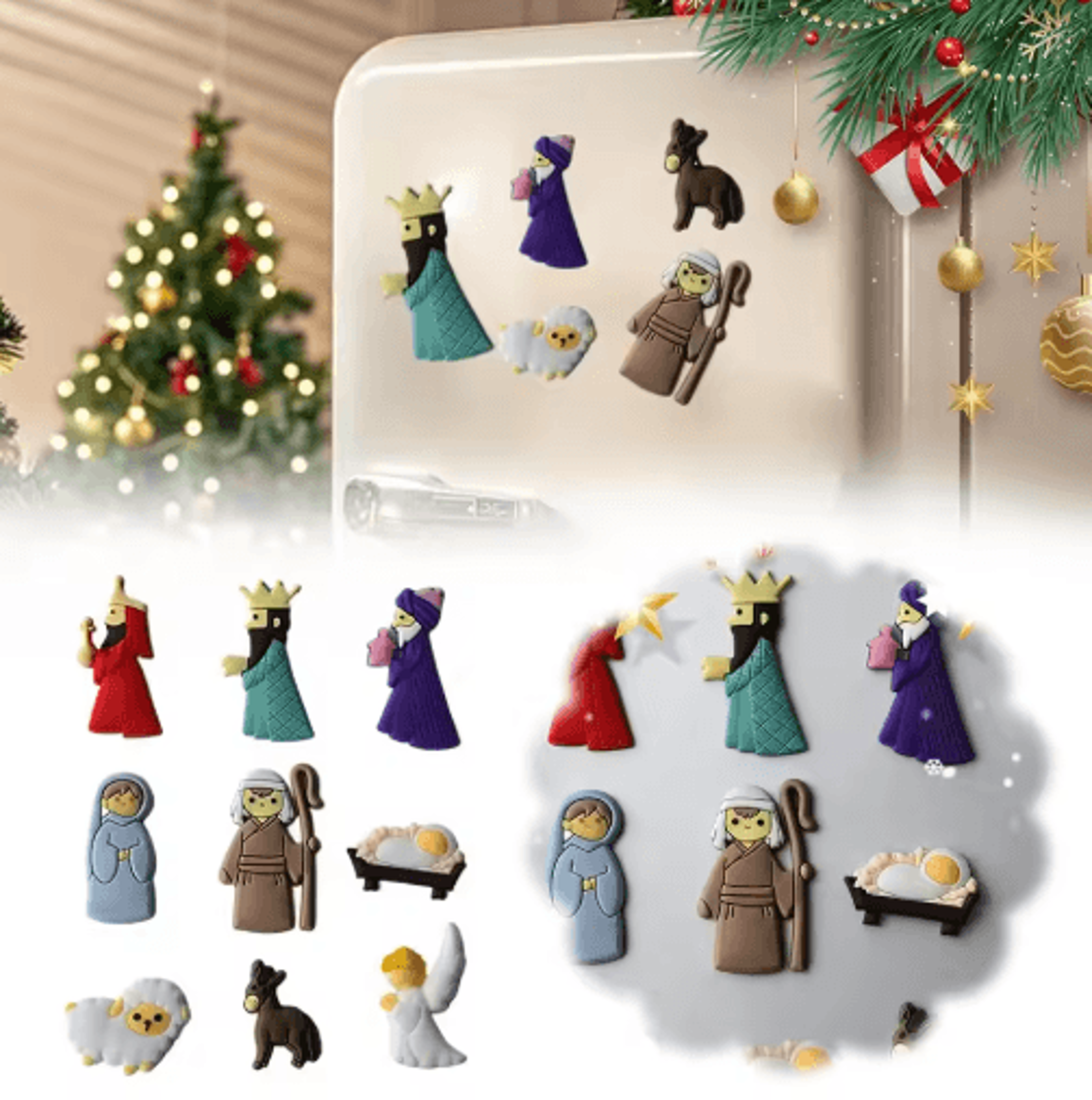 9Piece Jesus Christian Fridge Magnets Set  Religious Christmas Decor For Kitchen  Home 4