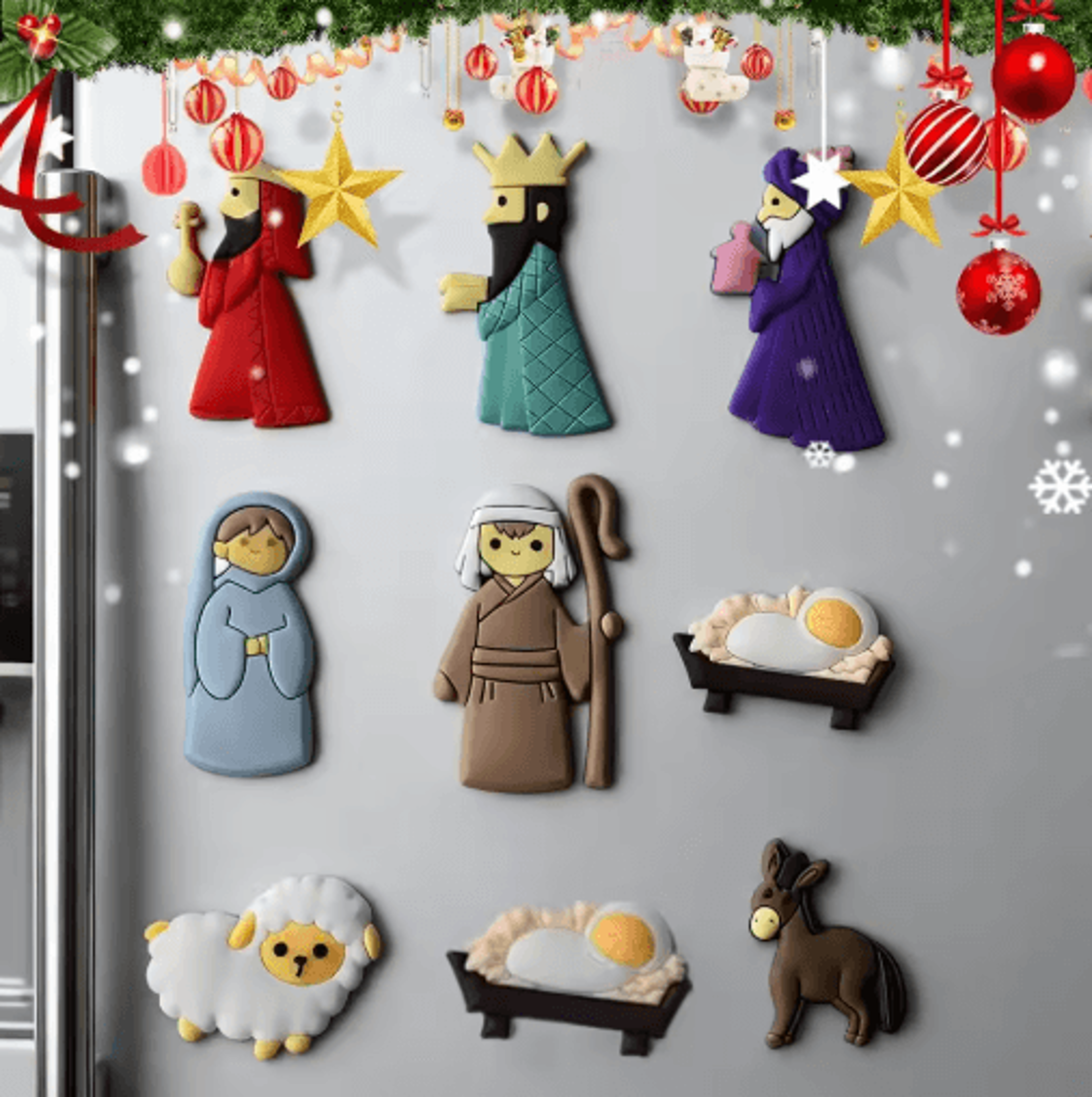9Piece Jesus Christian Fridge Magnets Set  Religious Christmas Decor For Kitchen  Home 6