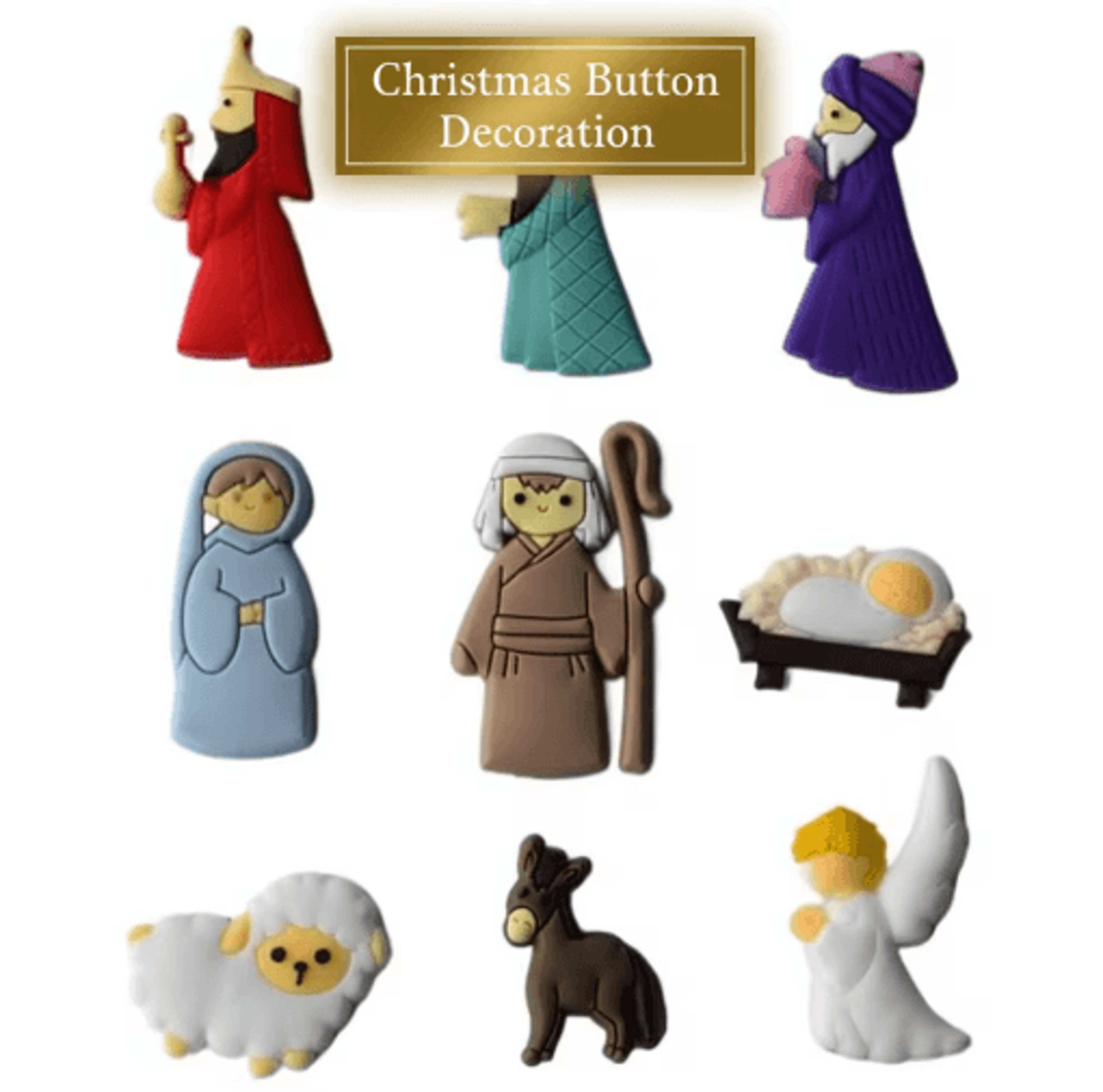9-piece jesus christian fridge magnets set – religious christmas decor for kitchen & home