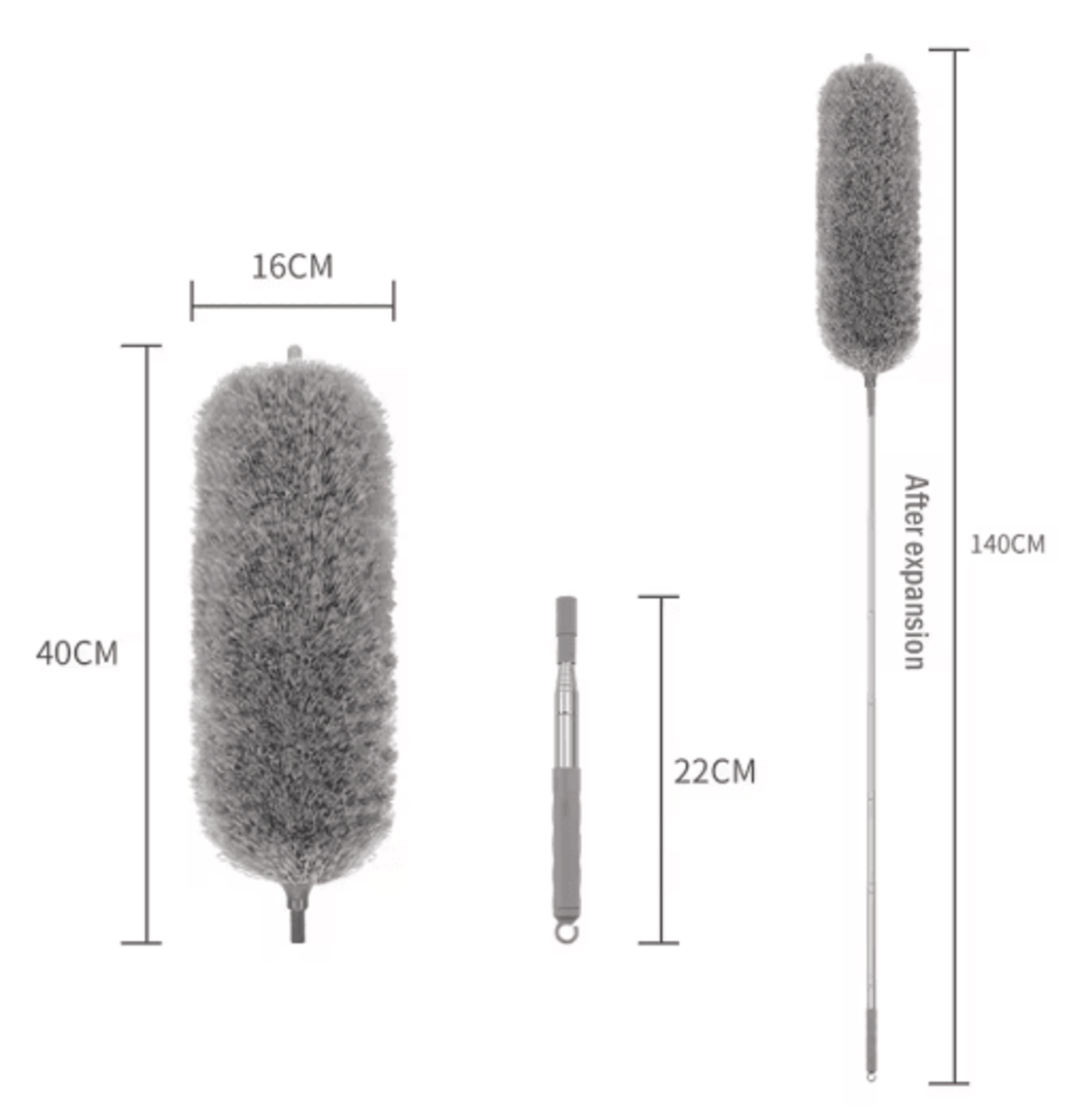 Extendable Microfiber Duster  Telescopic Bendable Cleaning Brush For Ceiling  Home Dusting 6