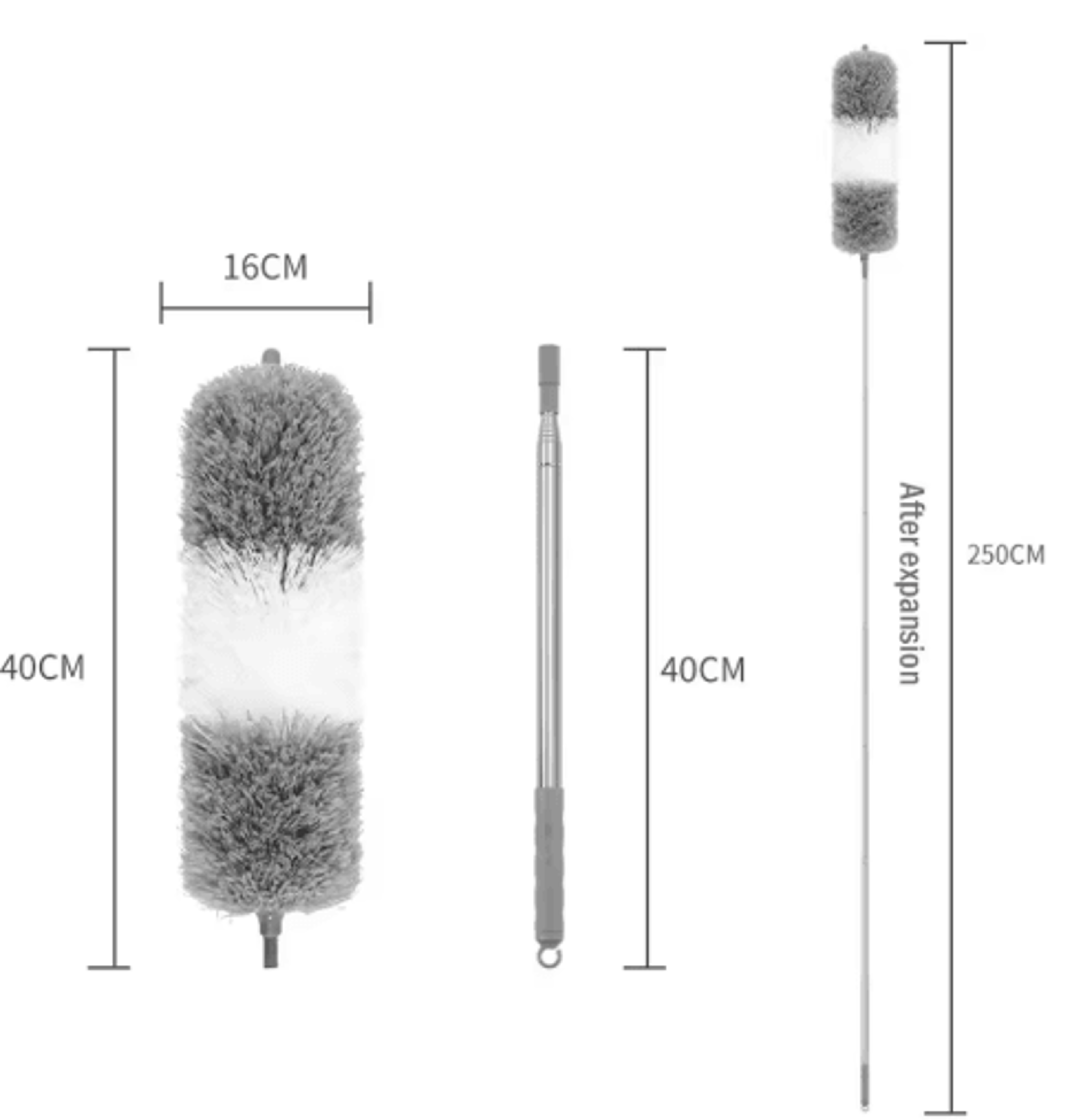 Extendable Microfiber Duster  Telescopic Bendable Cleaning Brush For Ceiling  Home Dusting 9