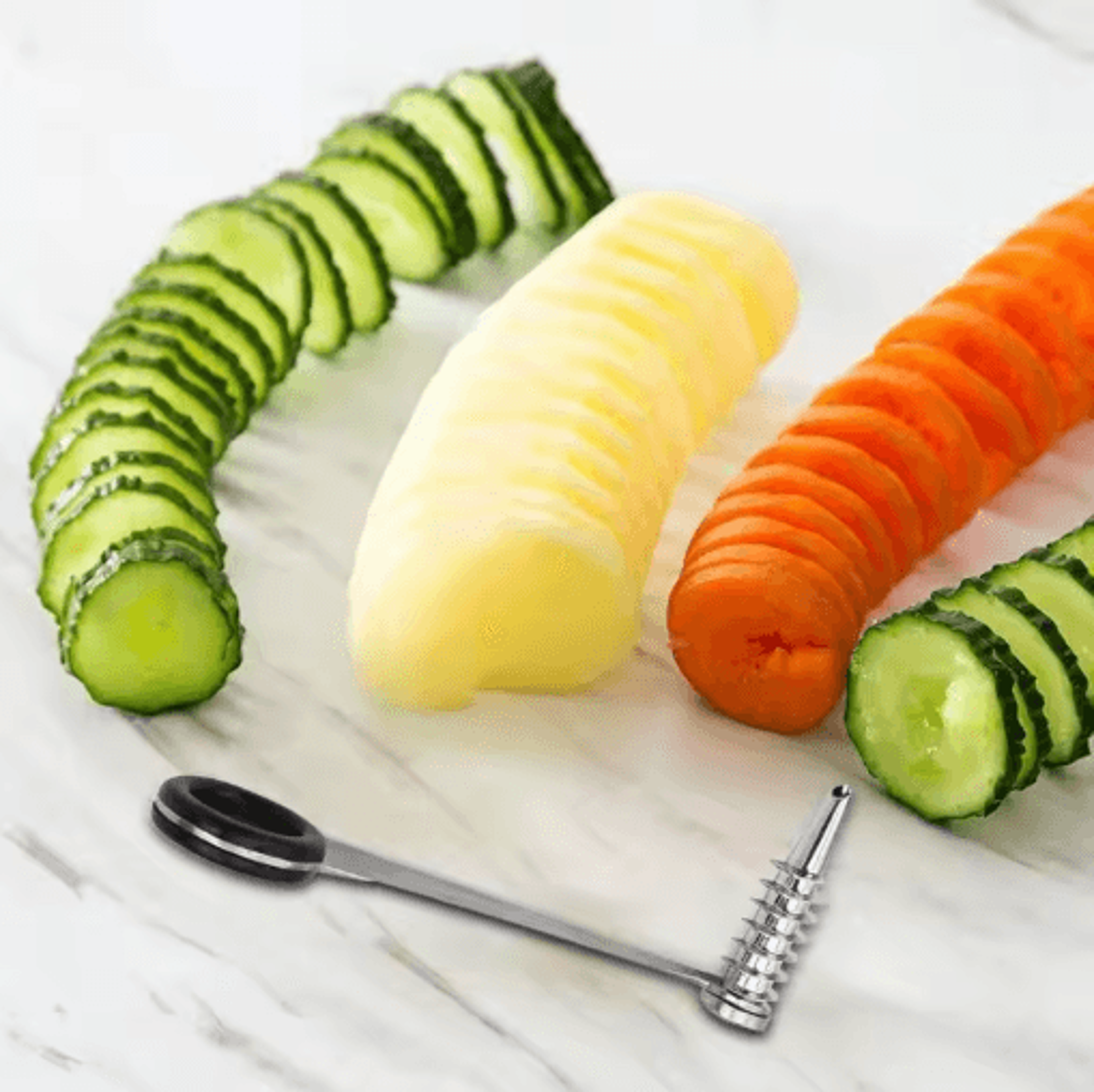 Stainless Steel Handheld Vegetable Spiral Slicer For Creative Garnishes 5